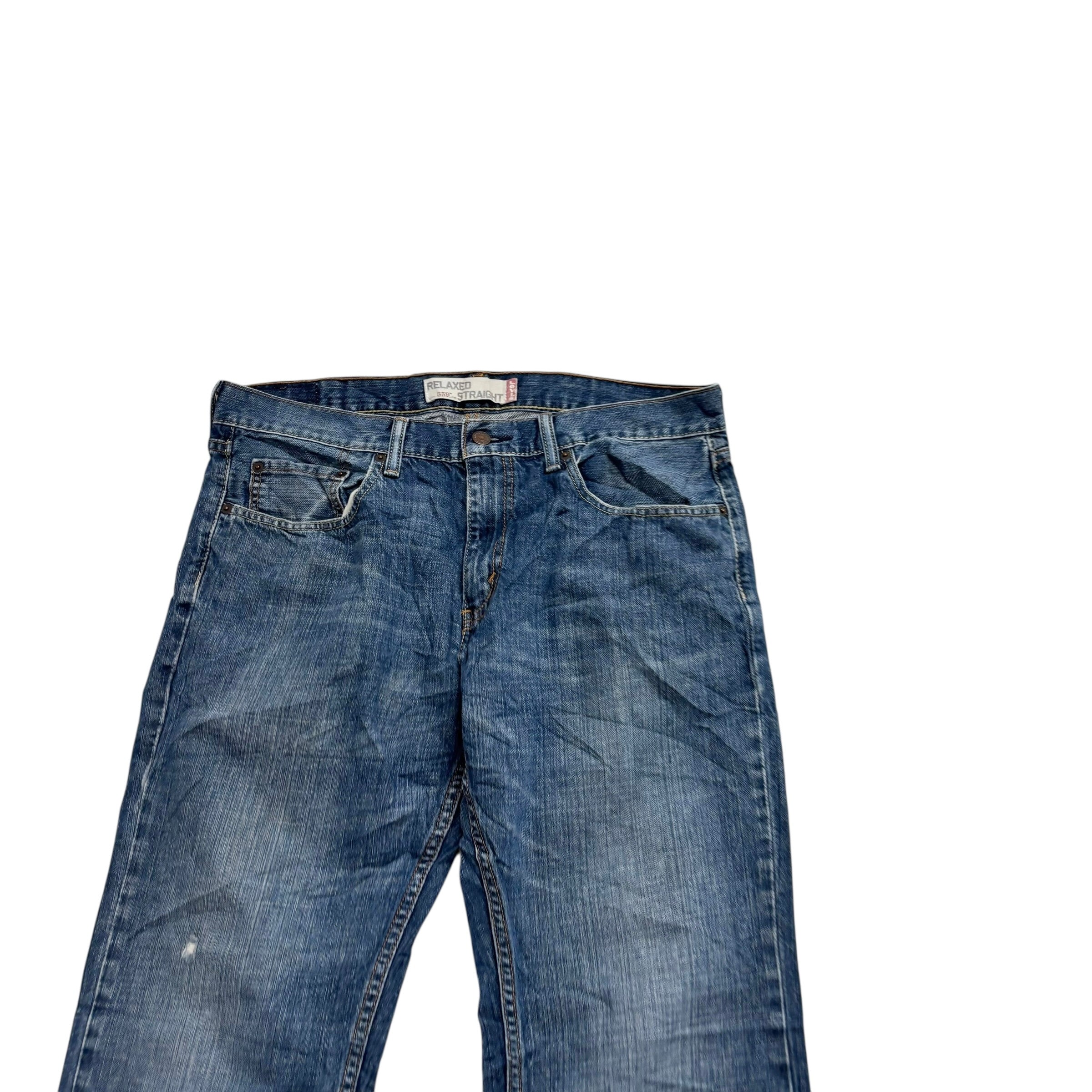Levis 559 Jeans W34 L34 Mens Mid Blue Baggy Relaxed Straight Fit Vintage