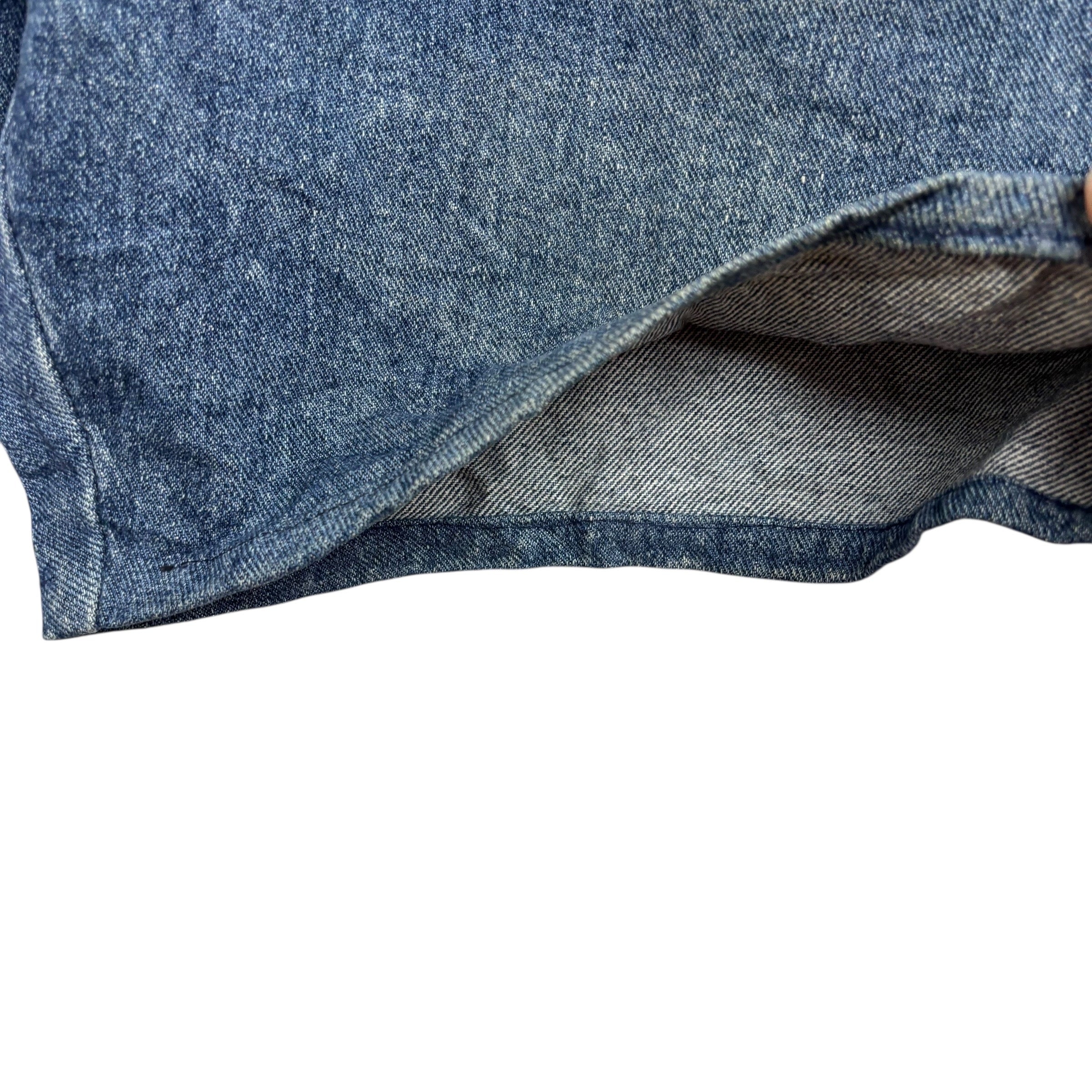 Wrangler Denim Shorts W36 Mens Mid Blue 7in Regular Fit Vintage