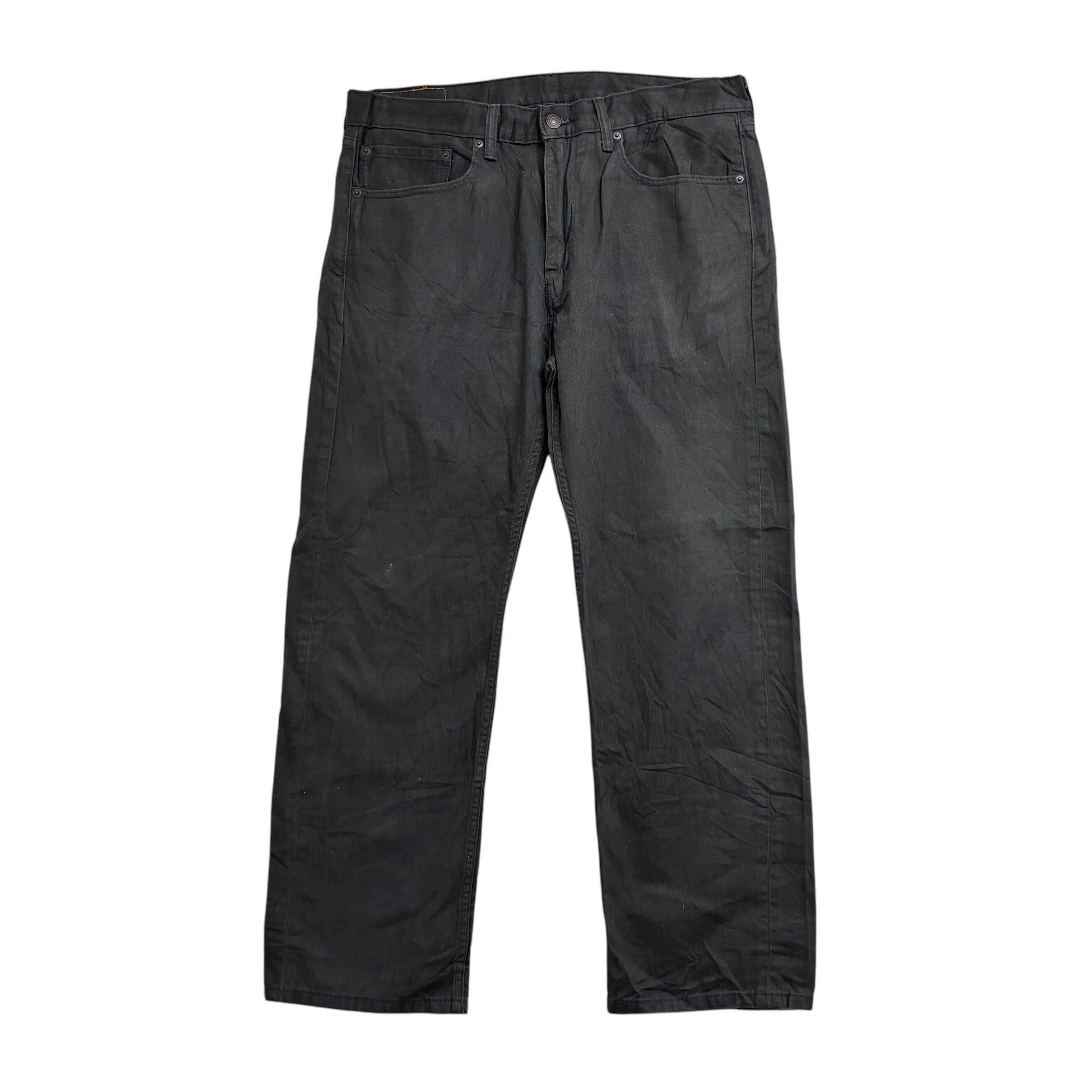 Levis 505 Trousers W36 L28 Mens Grey Regular Straight Fit Cotton Pants (E)