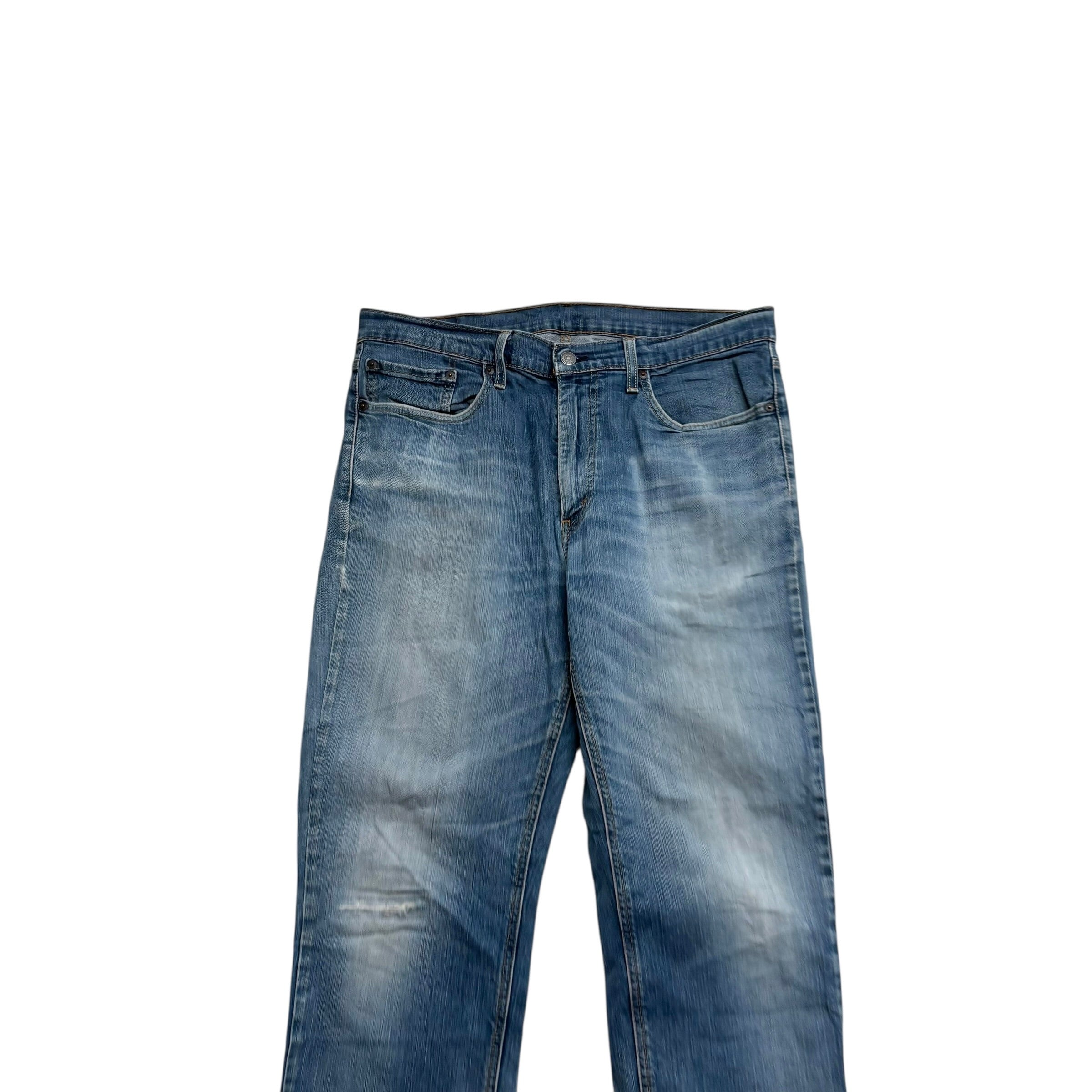 Levis 541 Jeans W36 L31 Mens Mid Blue Athletic Tapered Fit Stretch Denim (F)