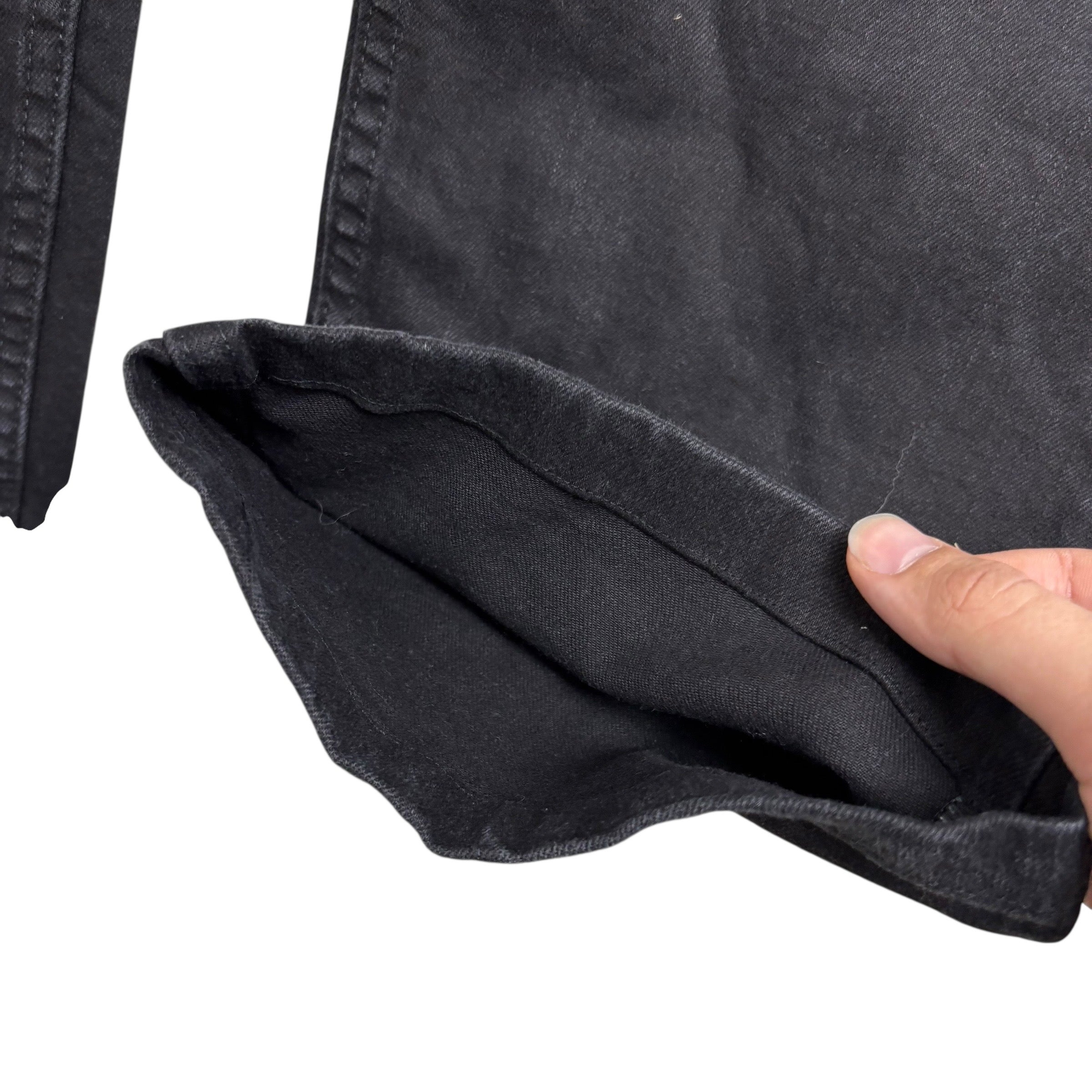 Wrangler Jeans W44 L25 Mens Black Regular Straight Fit Stretch Denim (E)