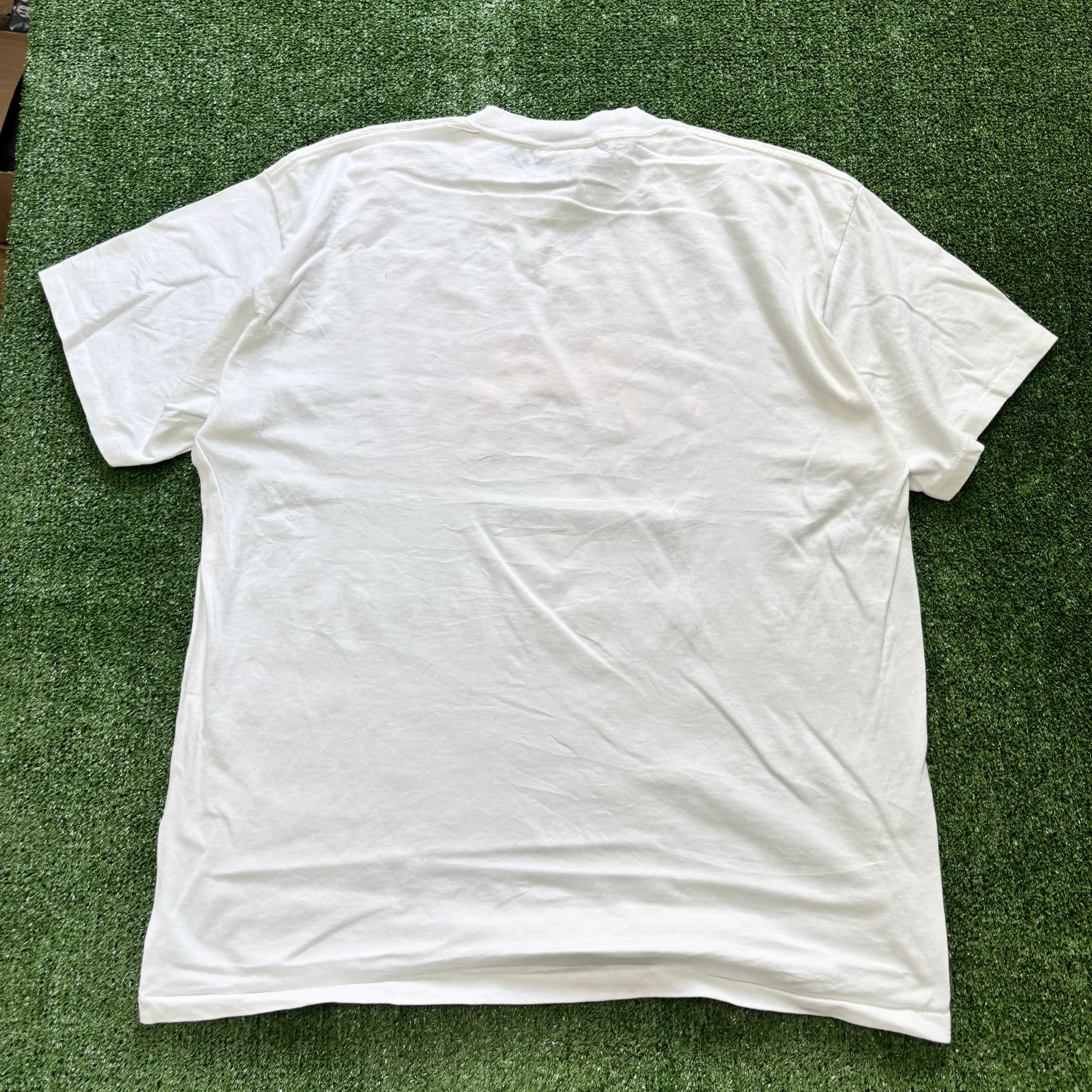 Vintage T Shirt Mens XL White Single Stitch Graphic Print 90s