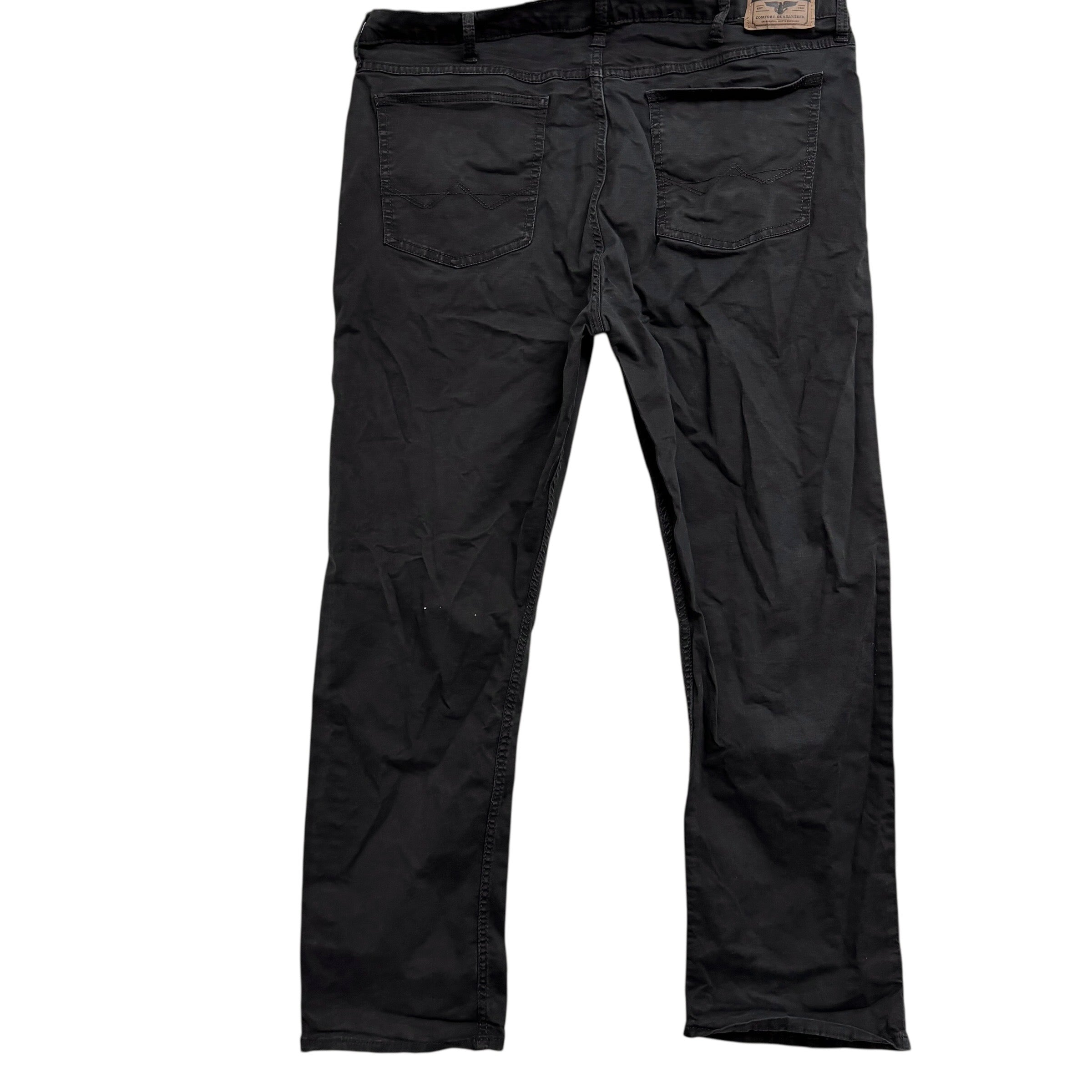Wrangler Trousers W40 L29 Mens Black Regular Straight Fit Stretch Pants