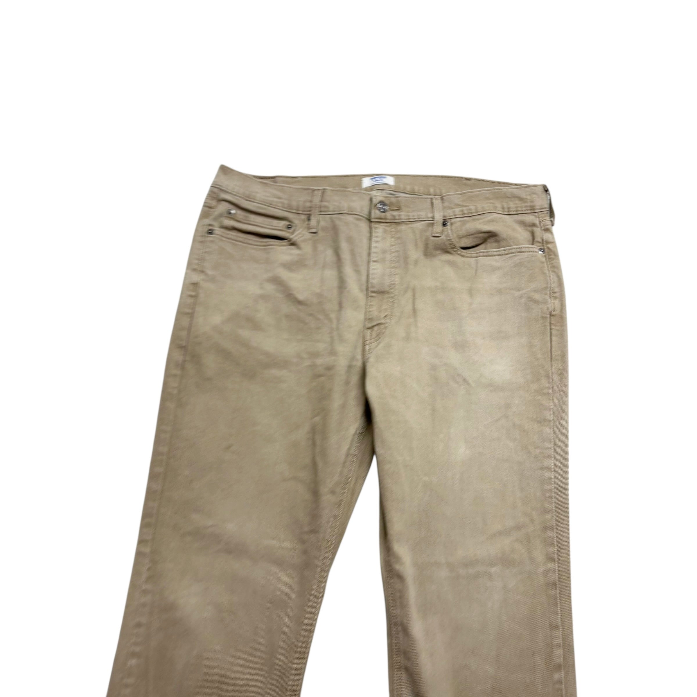 Levis Denizen Jeans W38 L32 Mens Beige Athletic Straight Fit Stretch Denim