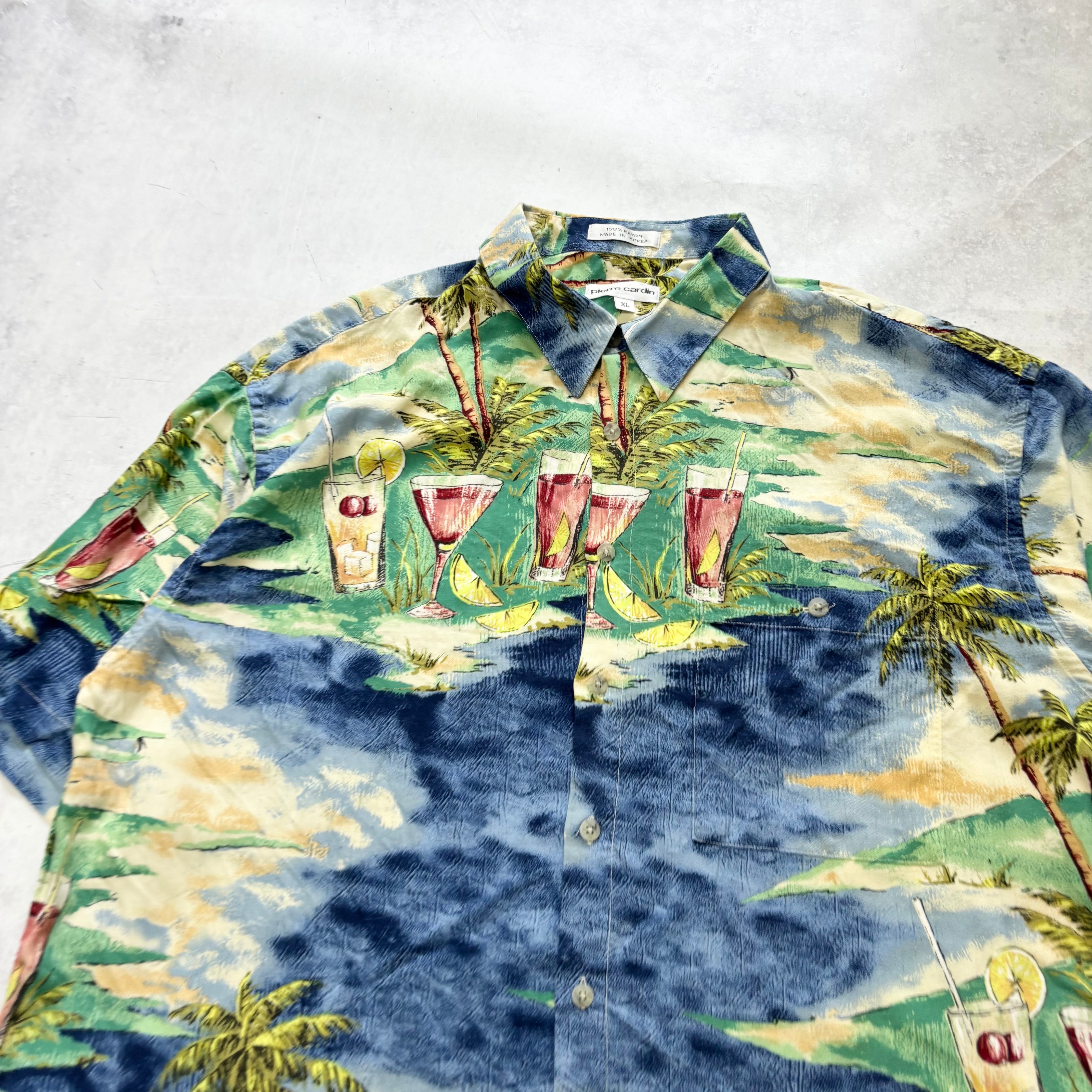 Vintage Hawaiian Shirt Mens XL Multi Floral Aloha Short Sleeve Rayon (E)