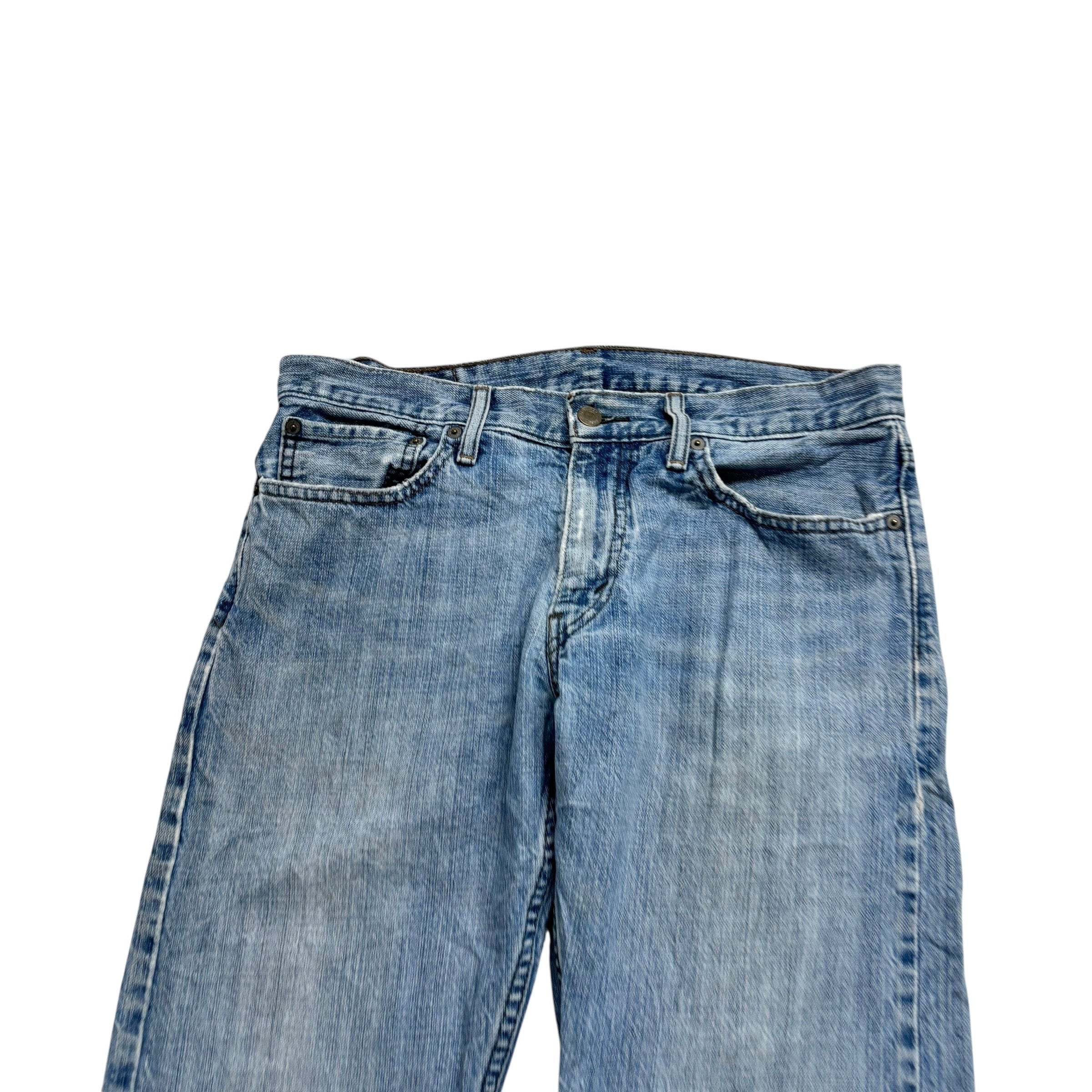 Levis 514 Jeans W32 L30 Mens Light Blue Regular Straight Fit Vintage Denim