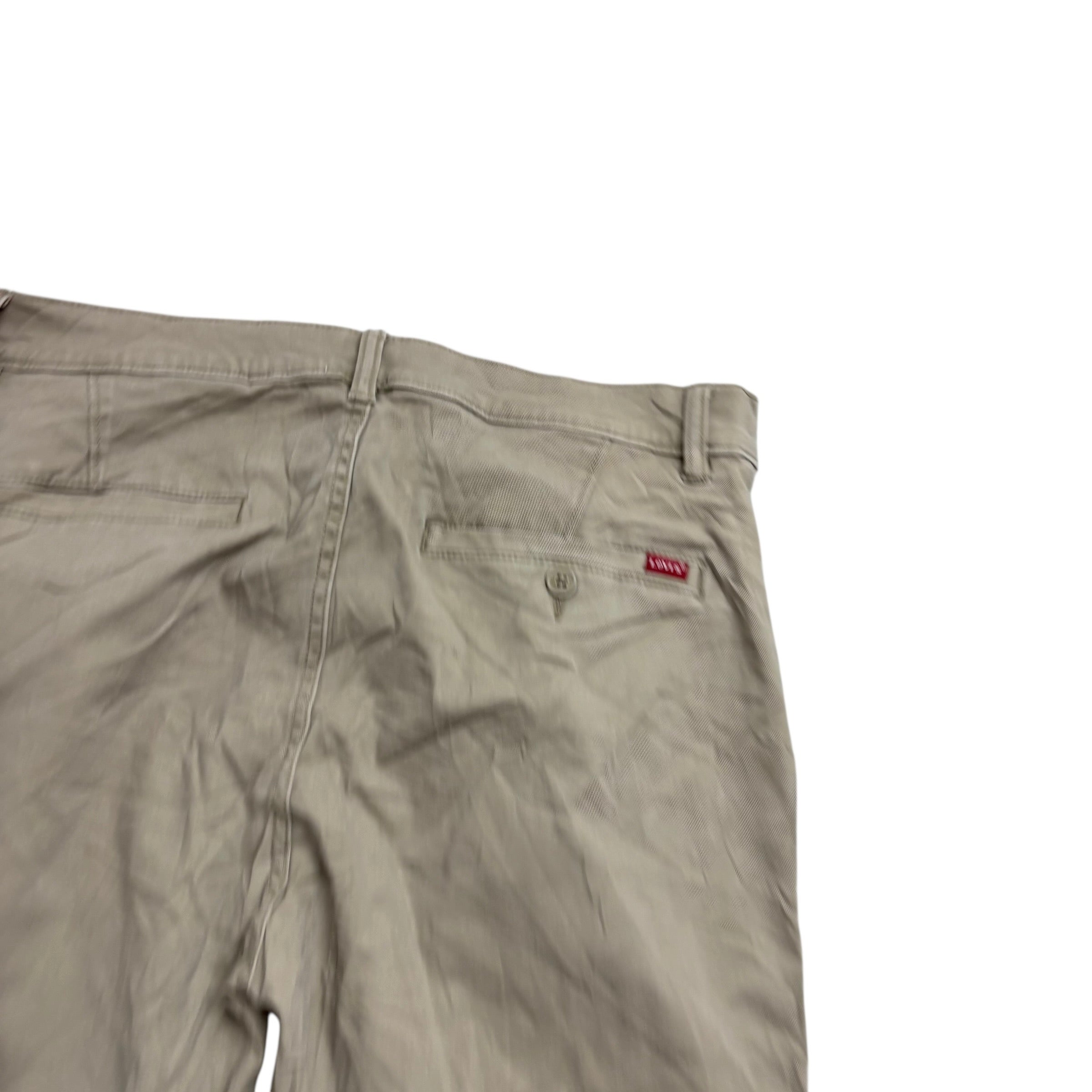 Levis XX Chino Trousers W32 L30 Mens Beige Standard Tapered Fit Stretch (E)
