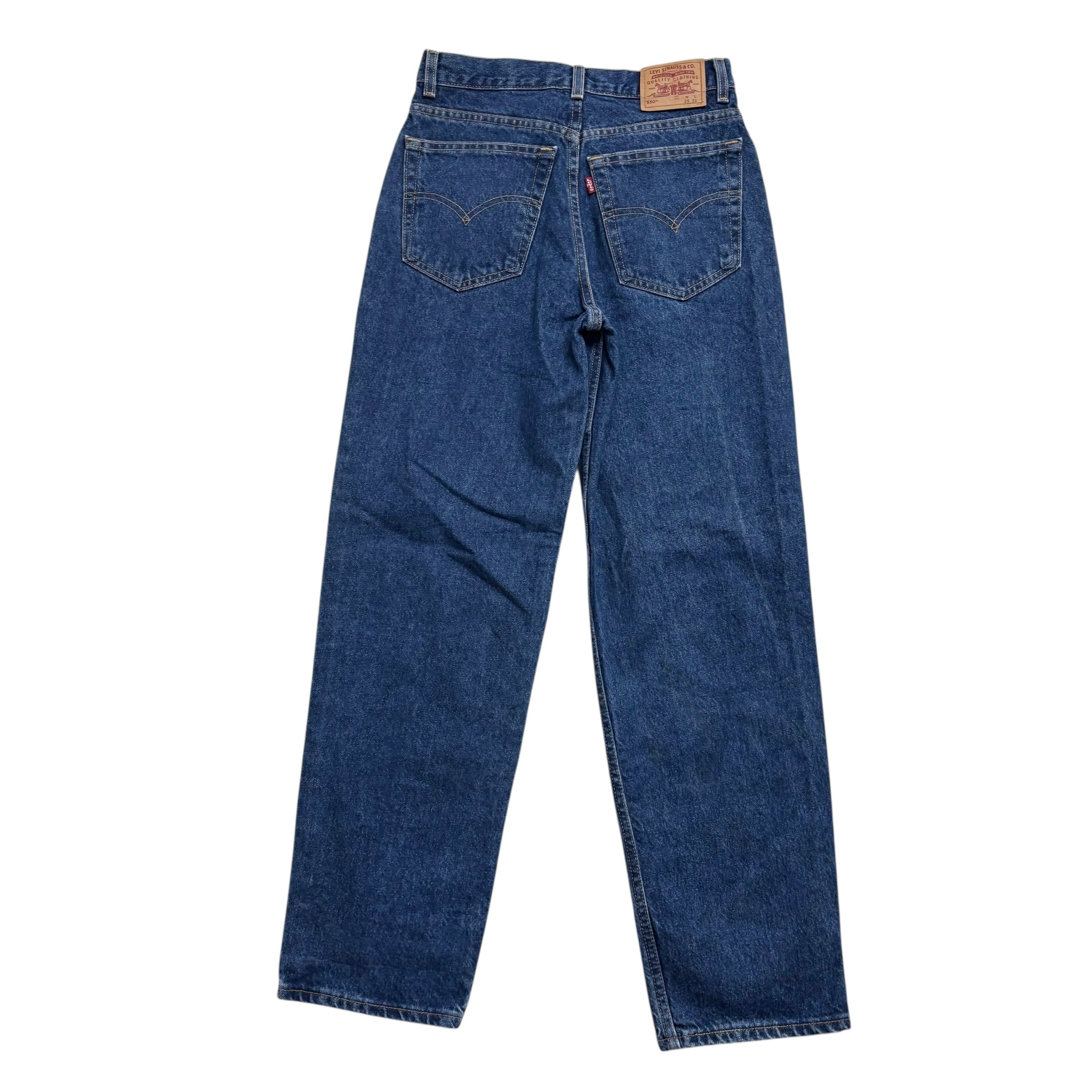 Levis 550 Student Jeans W28 L30 Womens Relaxed Blue Vintage Denim (E)