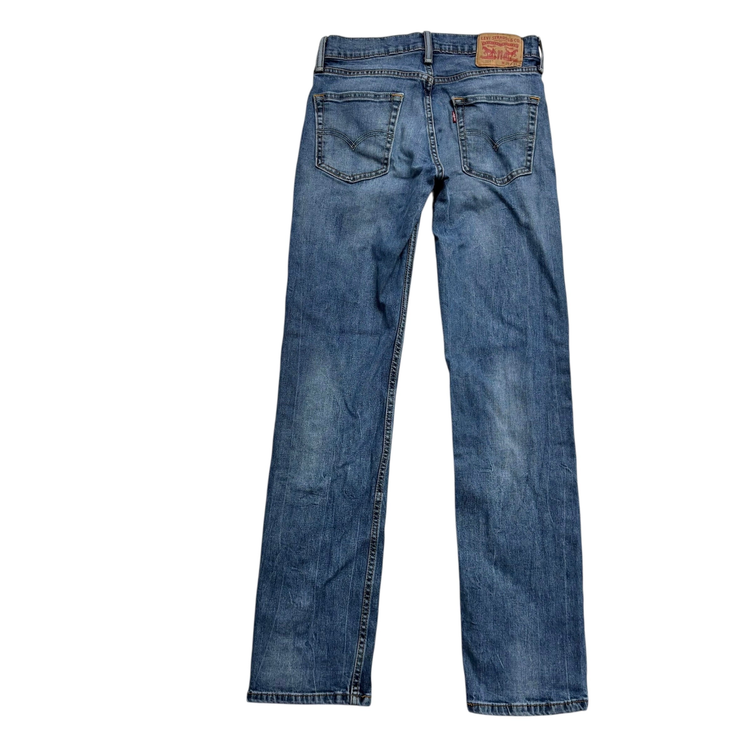 Levis 514 Jeans W29 L32 Mens Mid Blue Regular Straight Fit Stretch Denim