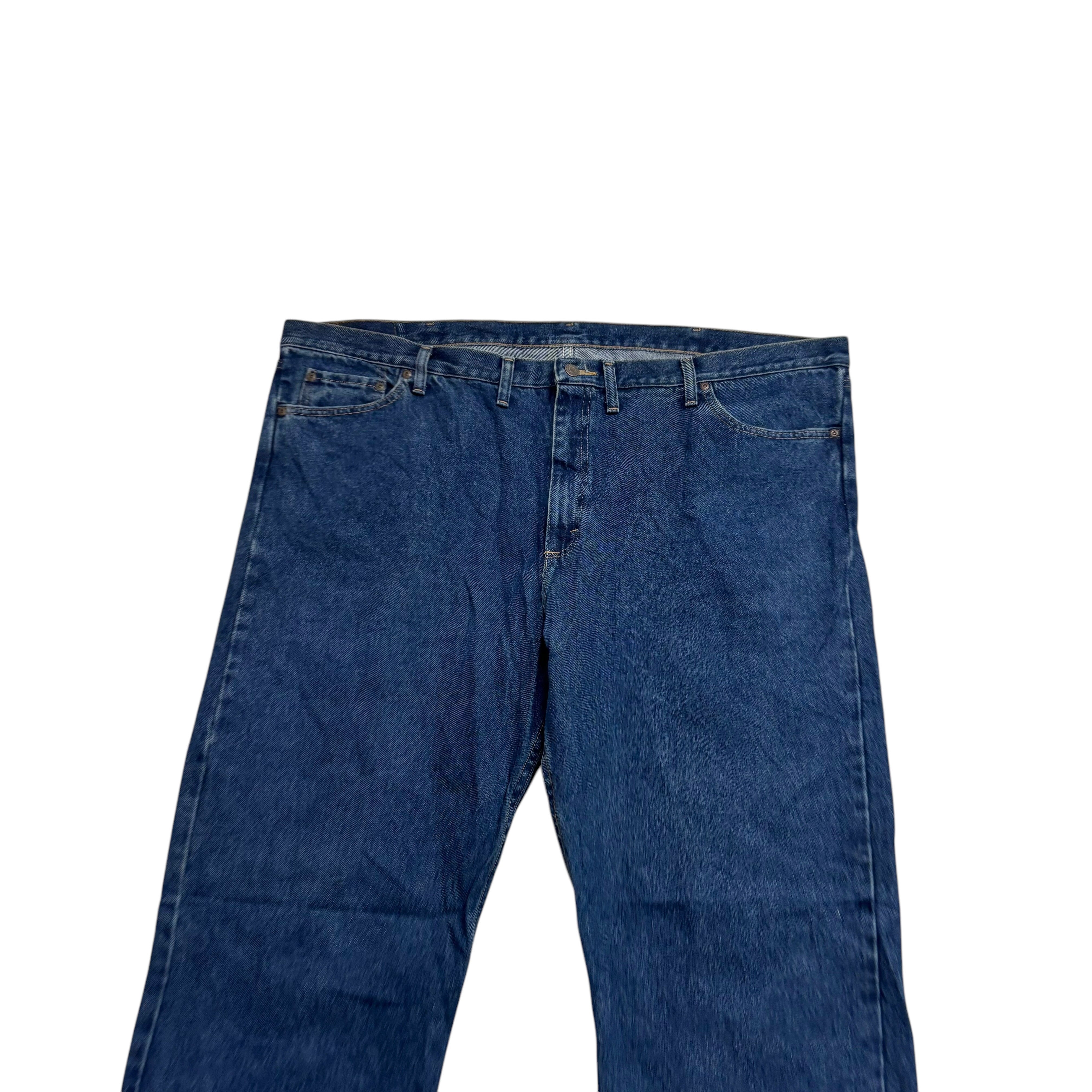 Wrangler Jeans W48 L32 Mens Dark Blue Relaxed Straight Fit Baggy Denim (E)