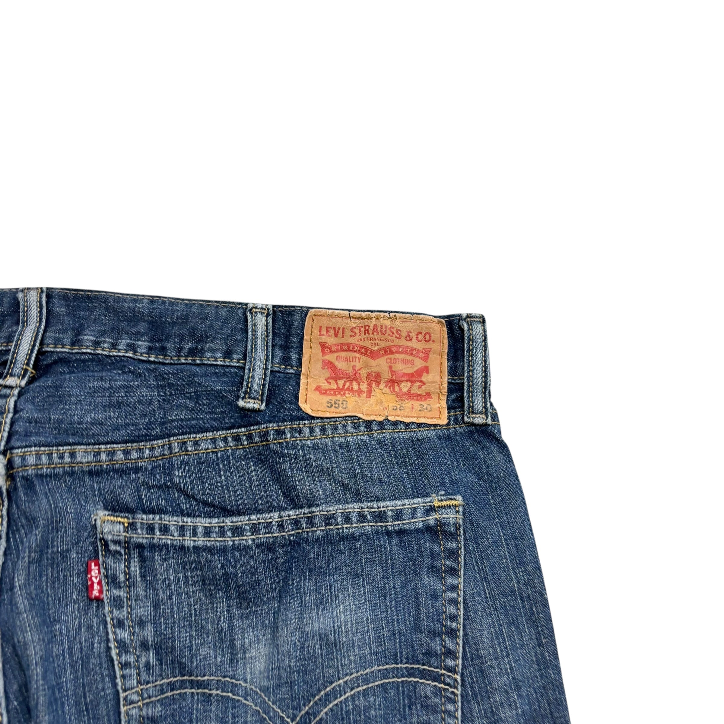 Levis 559 Jeans W38 L30 Mens Dark Blue Baggy Relaxed Straight Fit Denim