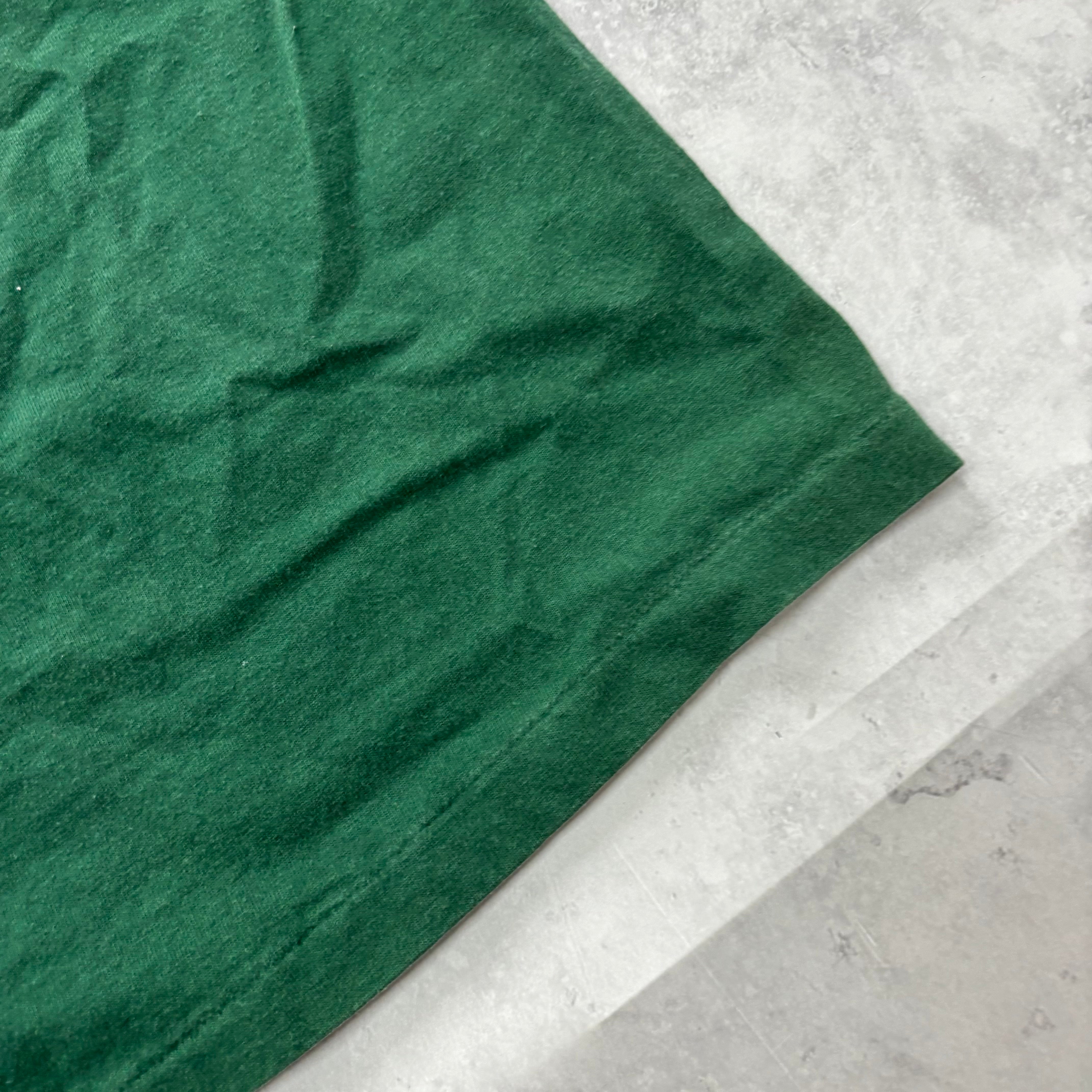 Vintage T Shirt Mens XL Green Single Stitch Graphic Print 90s USA Tourist