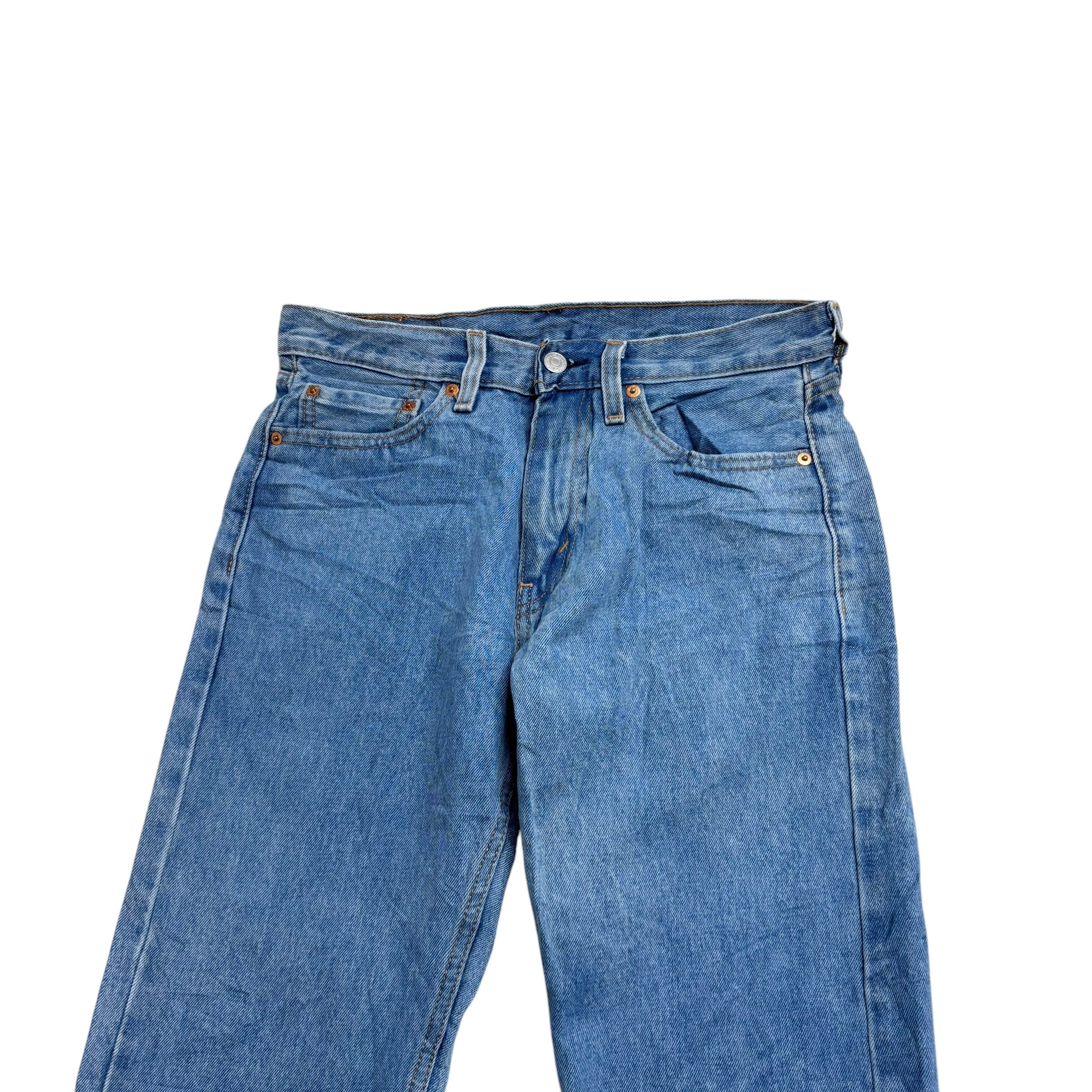 Levis 505 Jeans W30 L32 Mens Light Blue Regular Straight Fit Denim