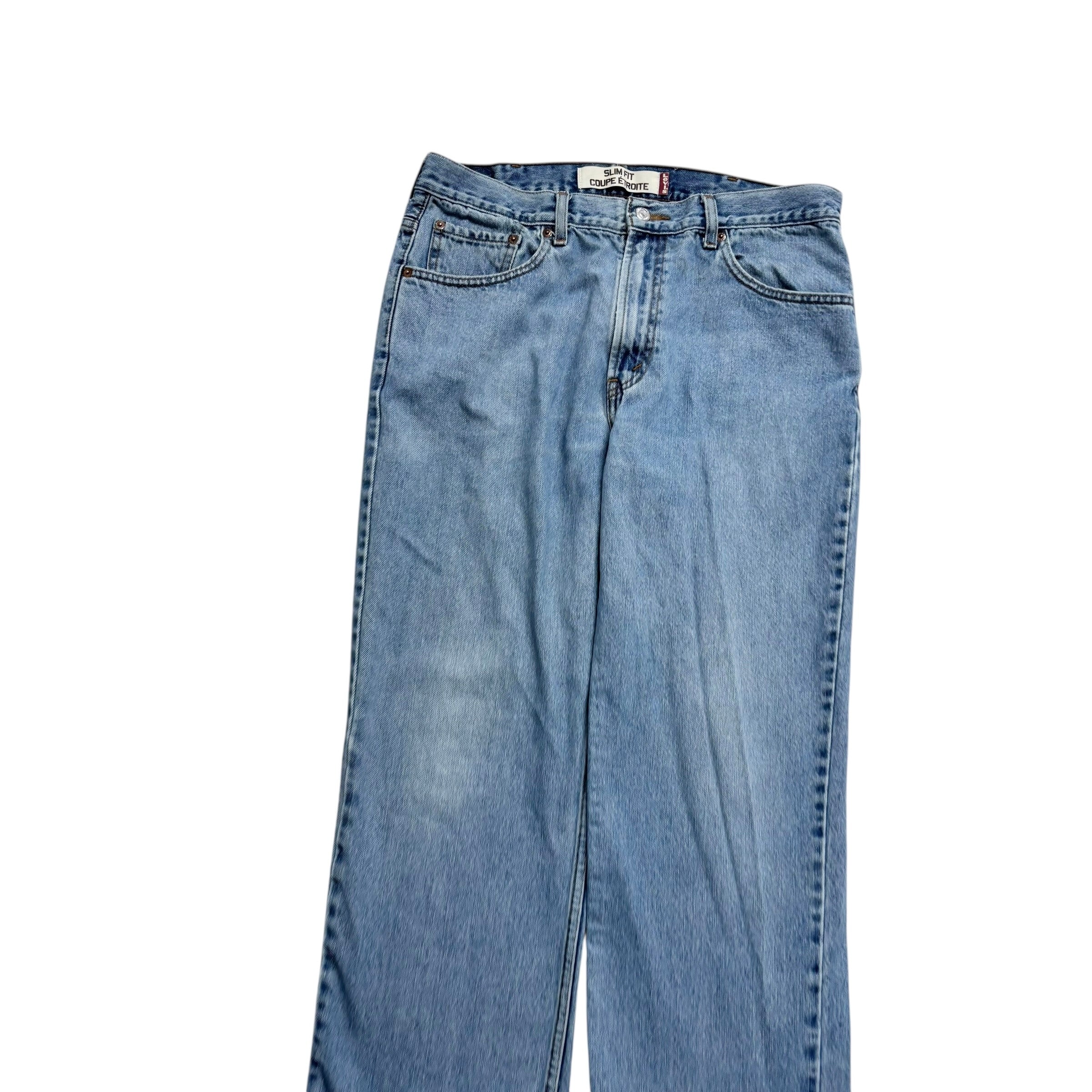 Levis 516 Jeans W34 L27 Mens Light Blue Regular Straight Fit Vintage Denim (E)
