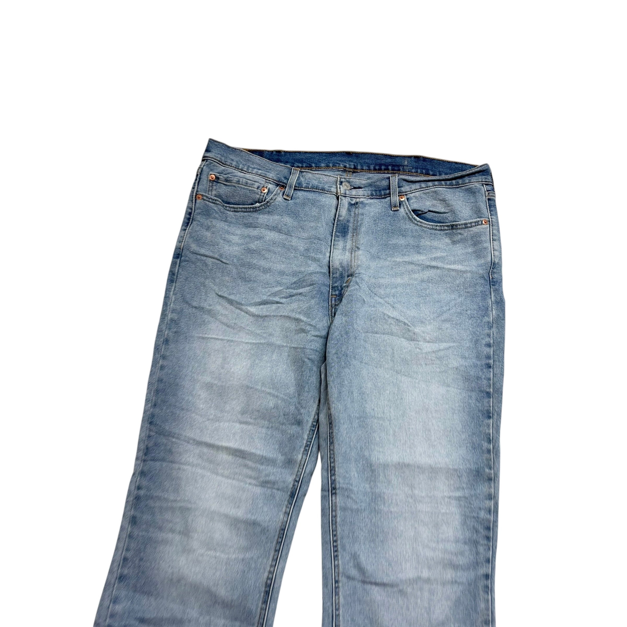 Levis 541 Jeans W38 L32 Mens Light Blue Athletic Tapered Fit Stretch Denim (E)