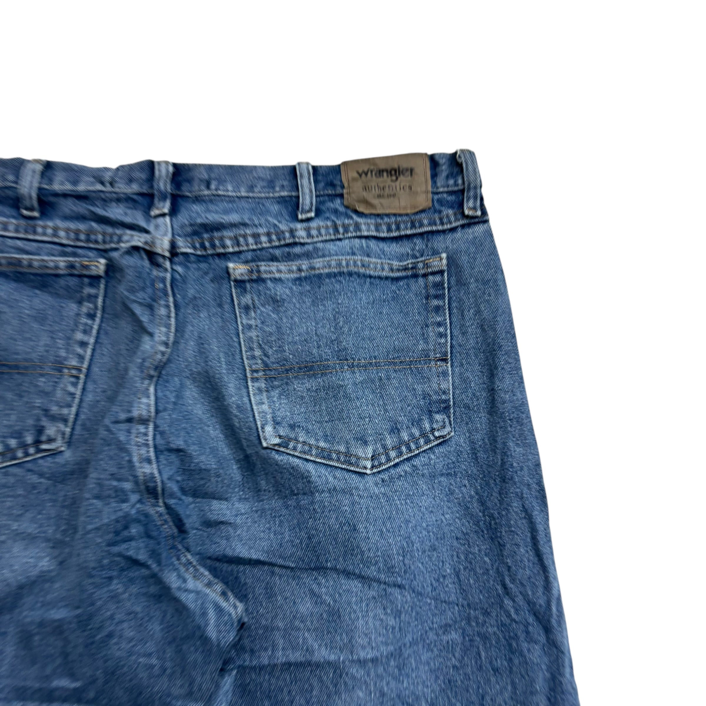 Wrangler Jeans W38 L34 Mens Mid Blue Baggy Relaxed Straight Fit Denim (E)