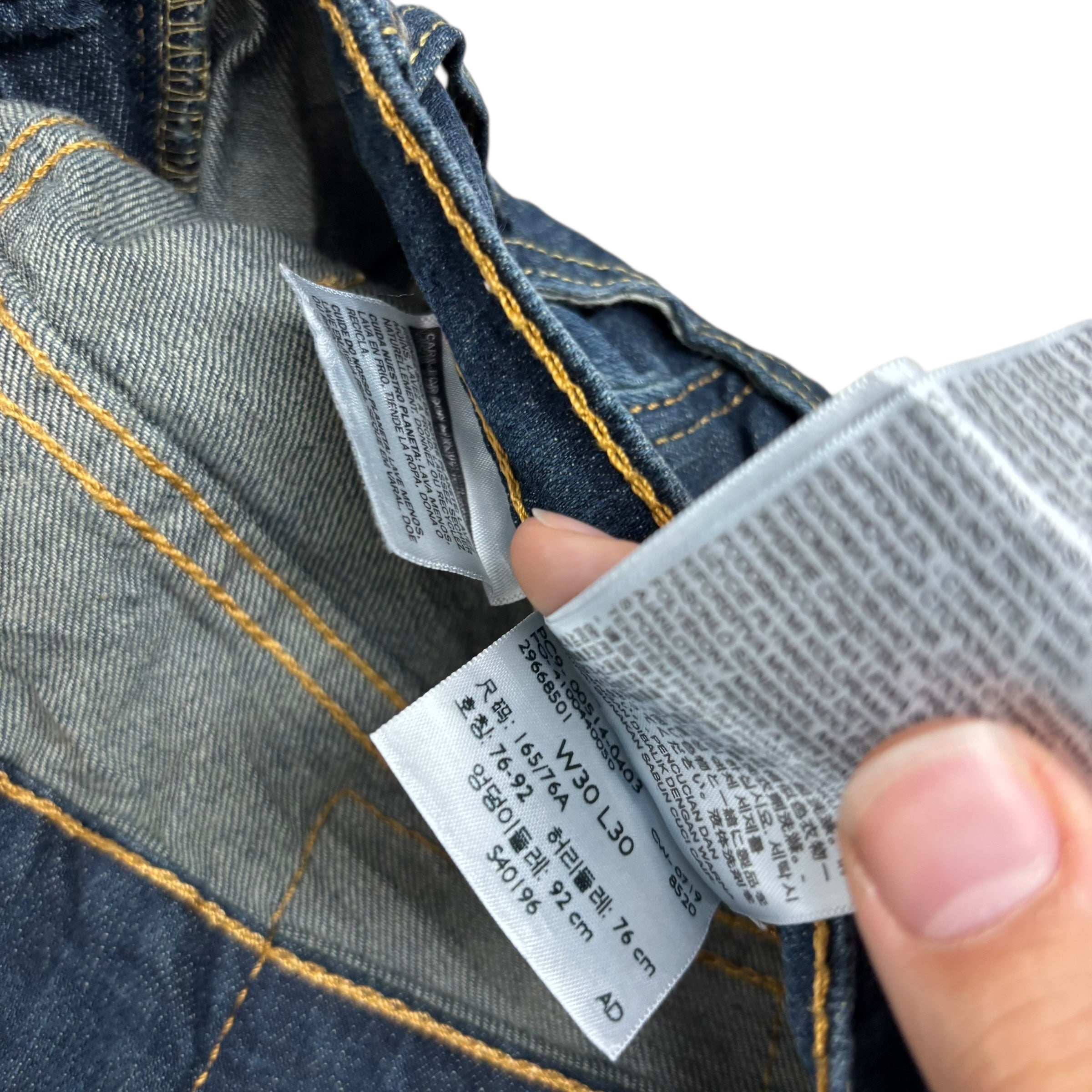 Levis 514 Jeans W30 L30 Mens Dark Blue Regular Straight Fit Stretch Denim (E)