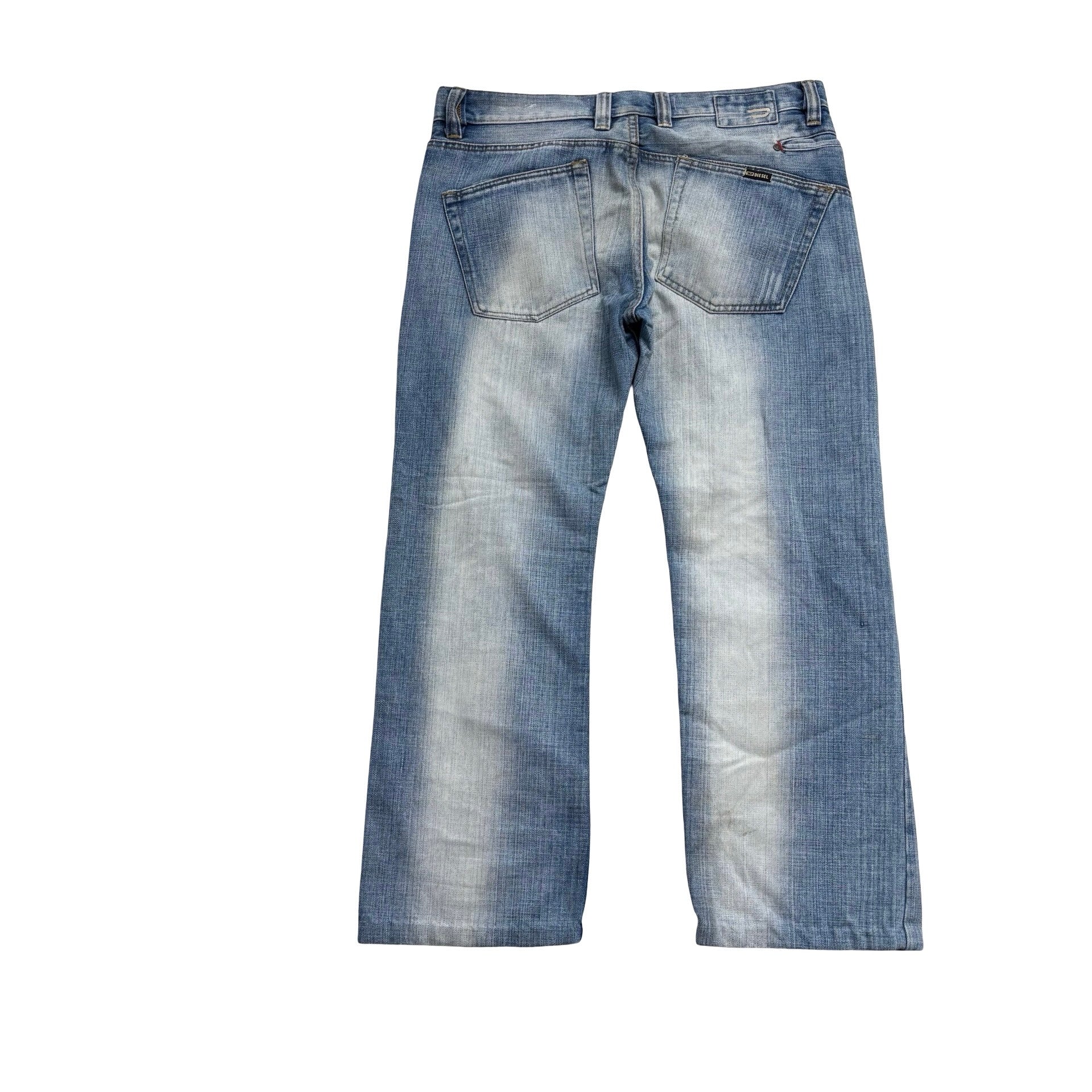 Diesel Roody Jeans W36 L29 Mens Mid Blue Relaxed Baggy Fit Vintage Y2K (E)