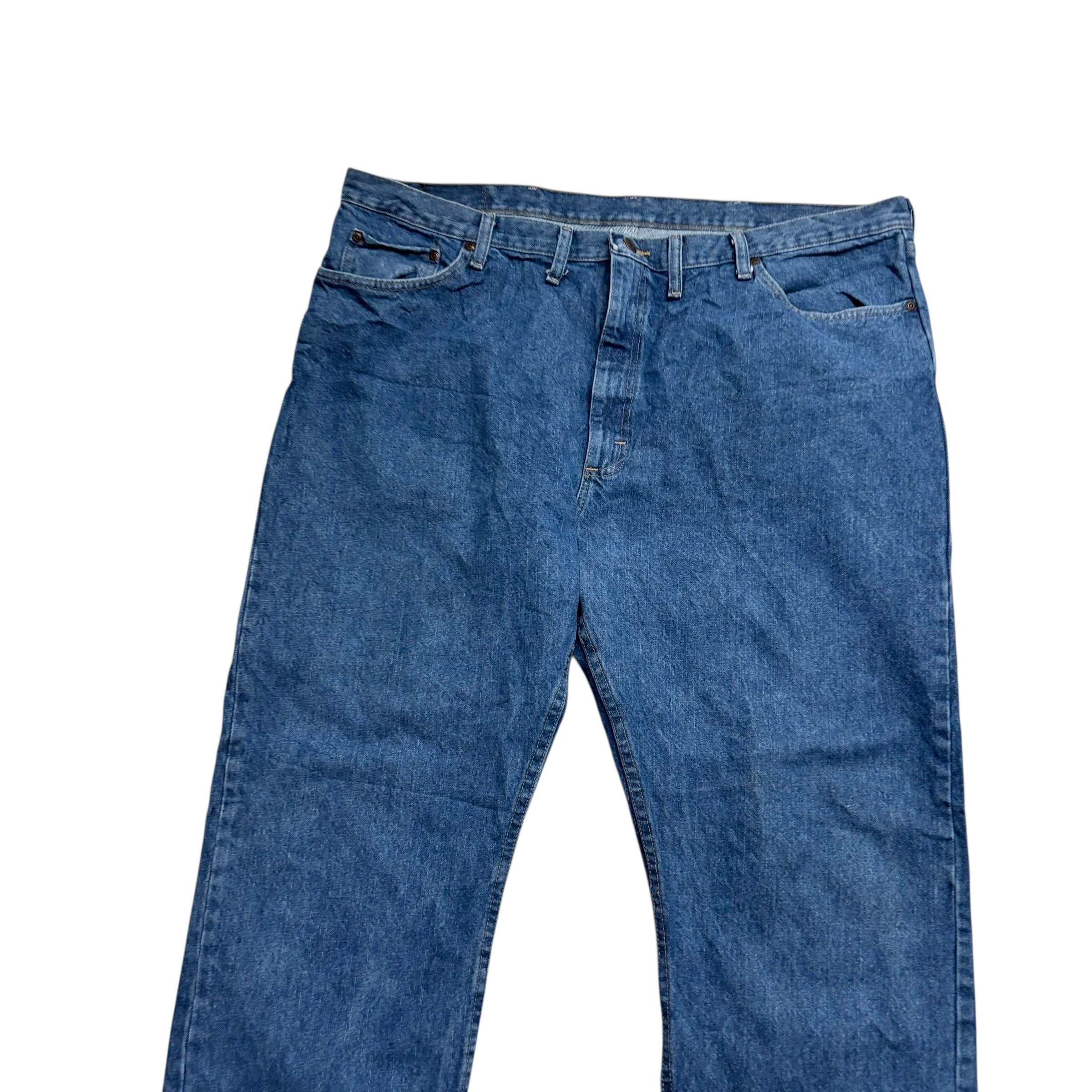 Wrangler Jeans W44 L30 Mens Mid Blue Regular Straight Fit Denim (E)