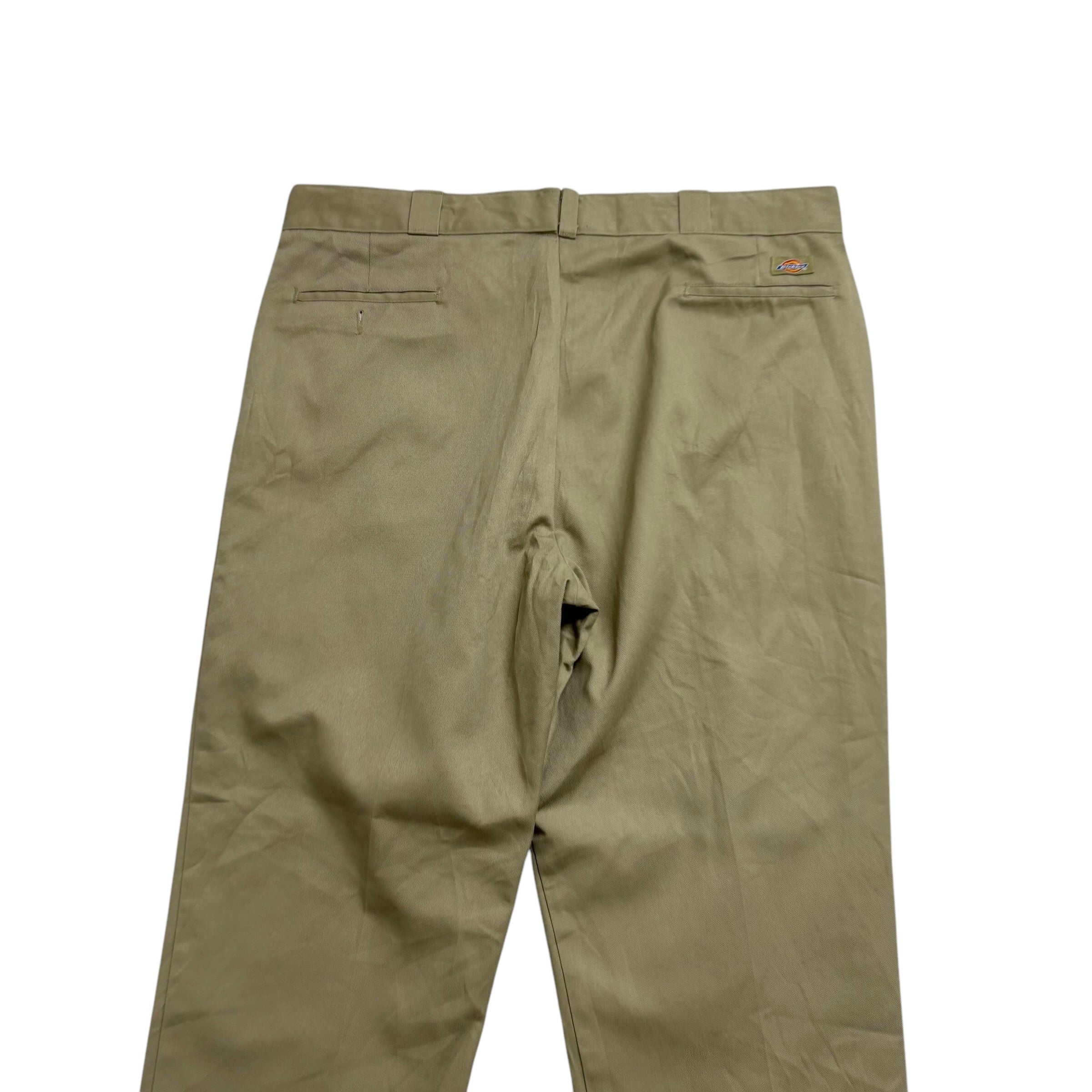 Dickies 874 Trousers W40 L30 Mens Beige Khaki Pants Original Made In USA Vintage