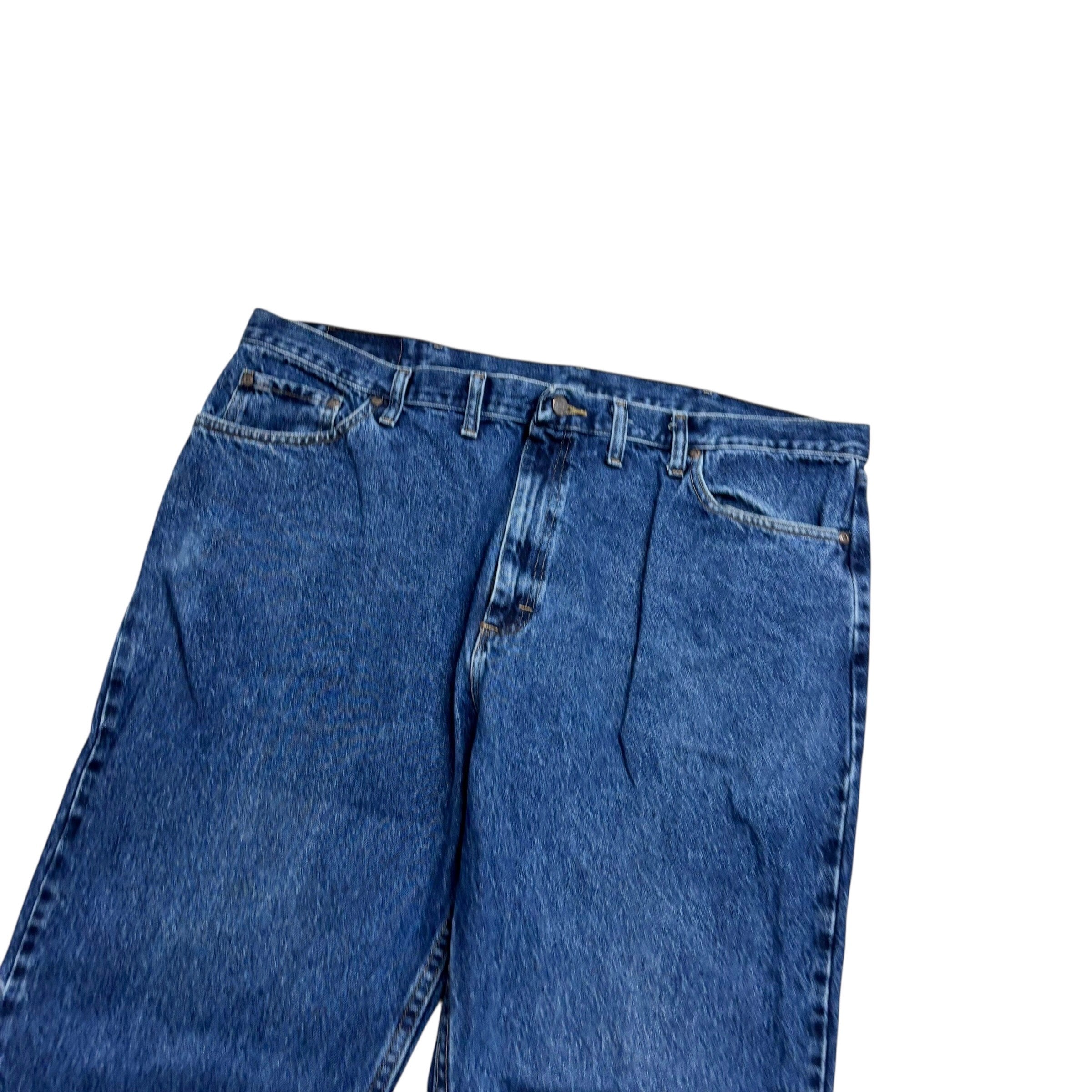 Wrangler Jeans W44 L30 Mens Mid Blue Regular Straight Fit Denim (F)