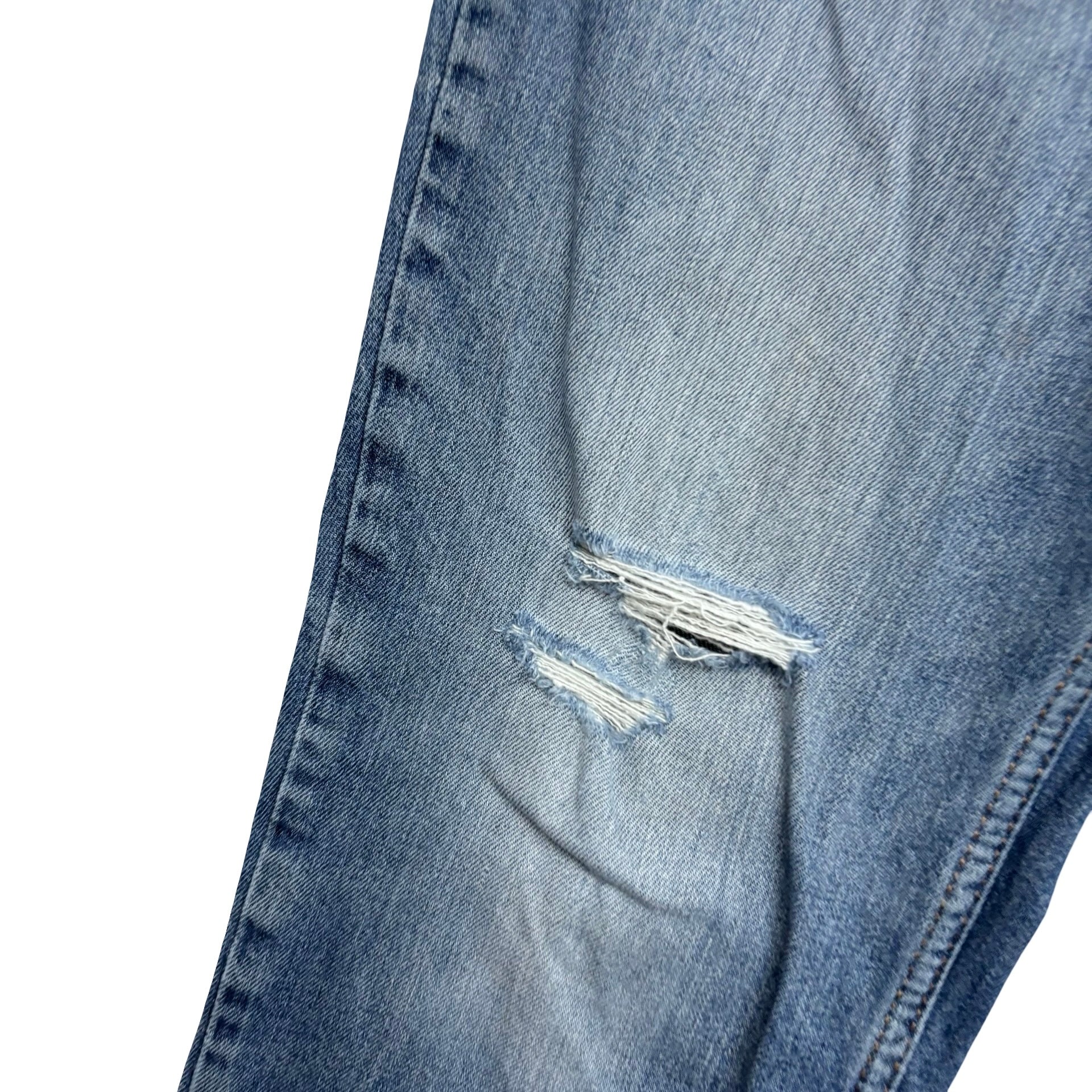 Levis 511 Jeans W34 L29 Mens Mid Blue Slim Fit Stretch Distressed Denim