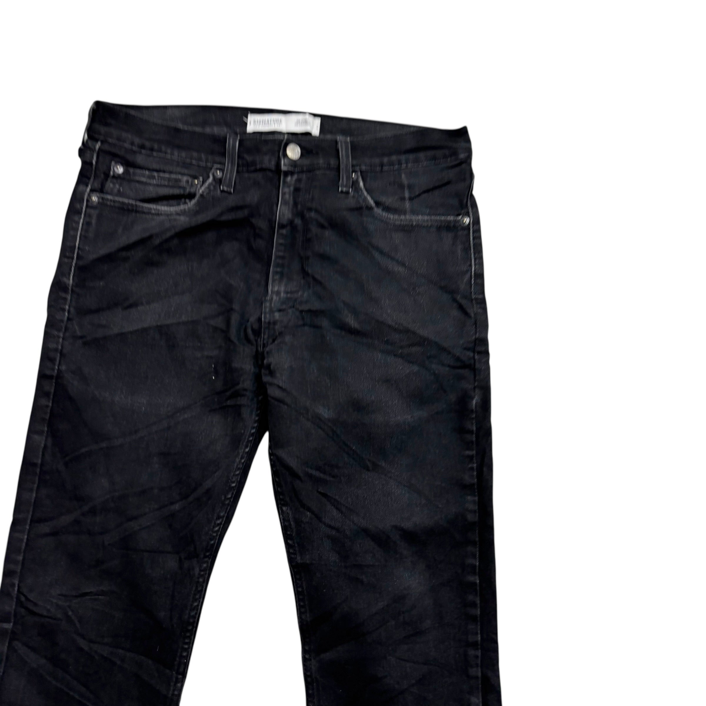 Levis Signature Jeans W34 L32 Mens Black Skinny Fit Stretch Denim