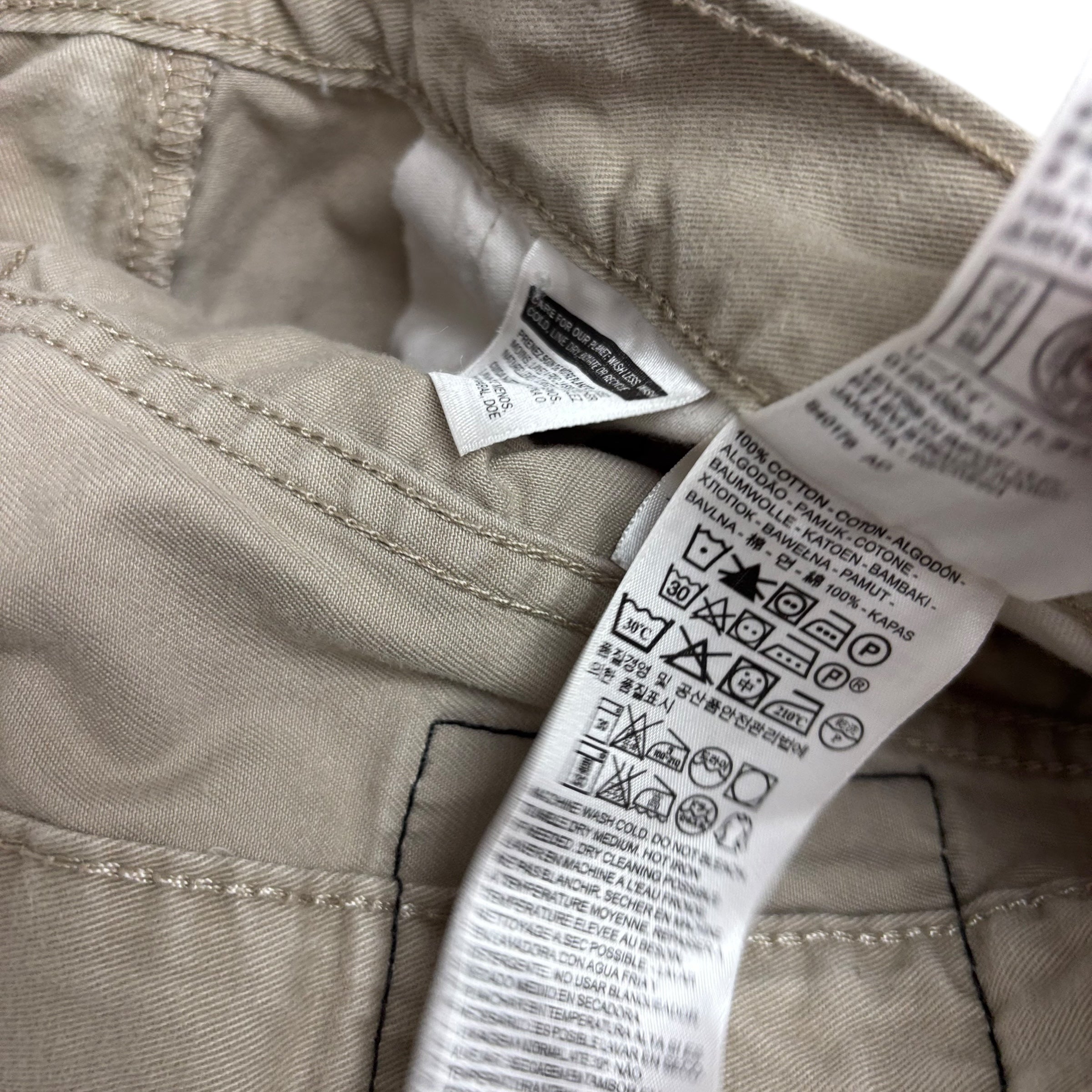 Levis 559 Trousers W30 L30 Mens Cream Baggy Relaxed Straight Fit Pants (E)