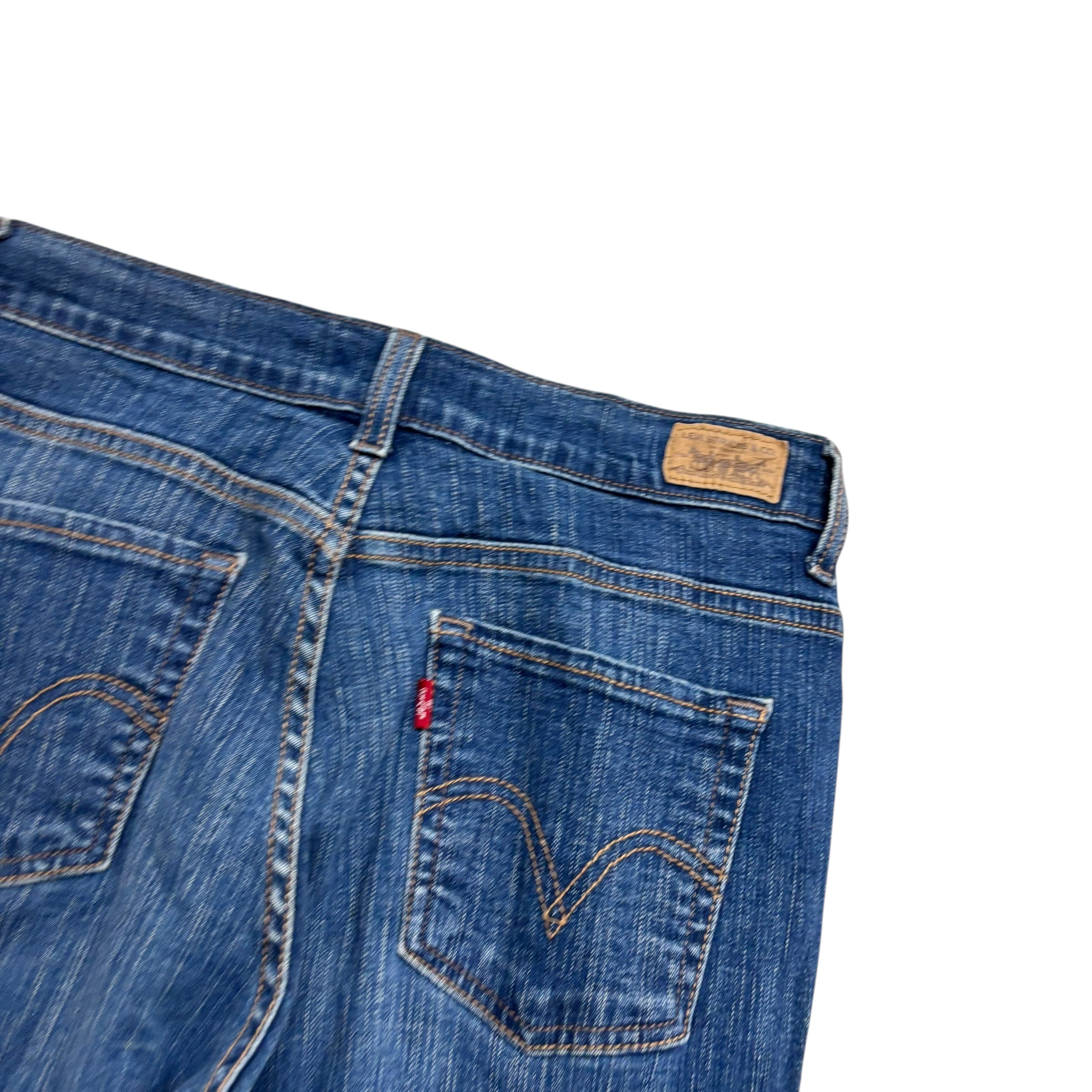 Levis 512 Jeans W28 L28 Womens Dark Blue Slimming Bootcut Stretch Vintage (E)