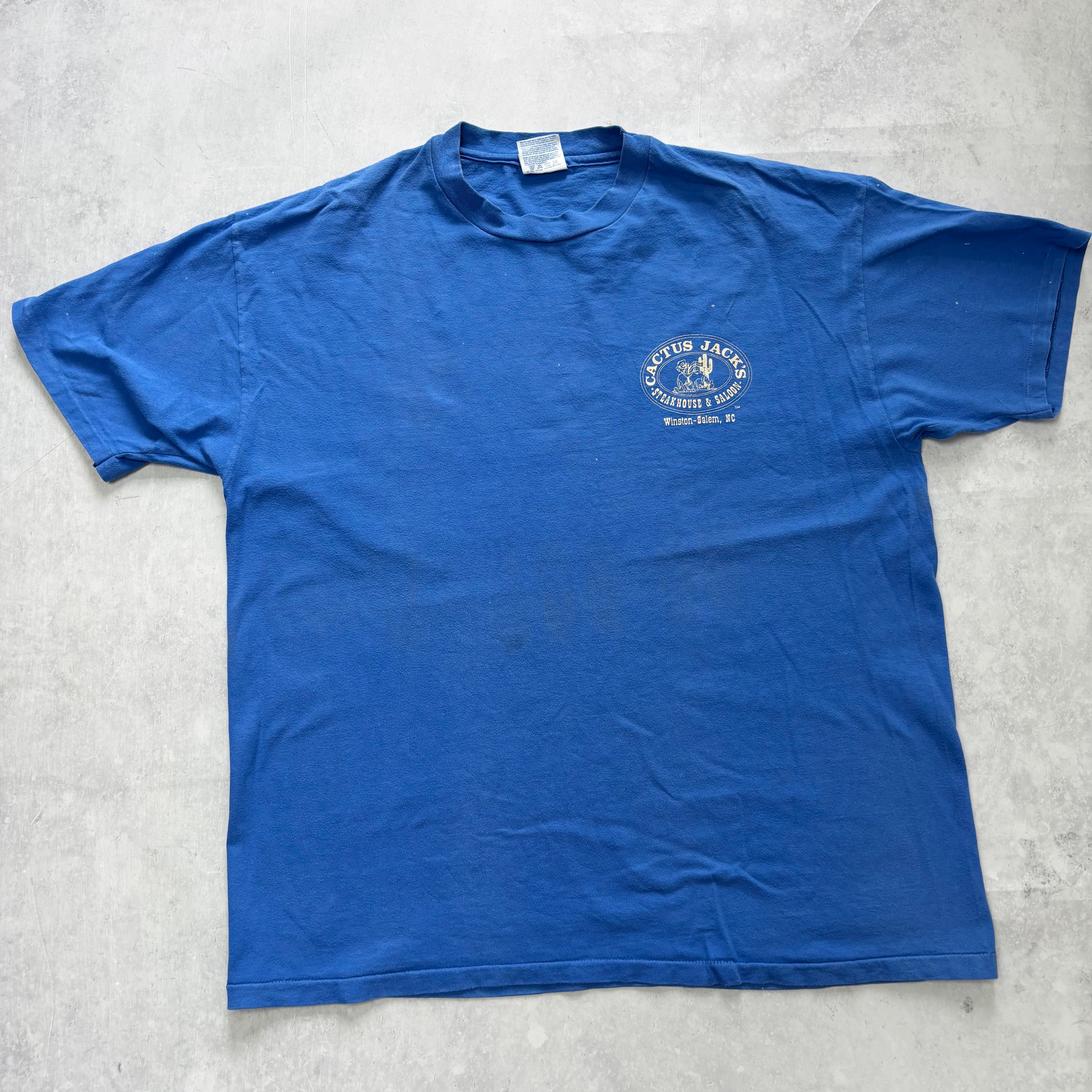 Vintage T Shirt Mens XL Blue Single Stitch Graphic Print 90s USA (F)
