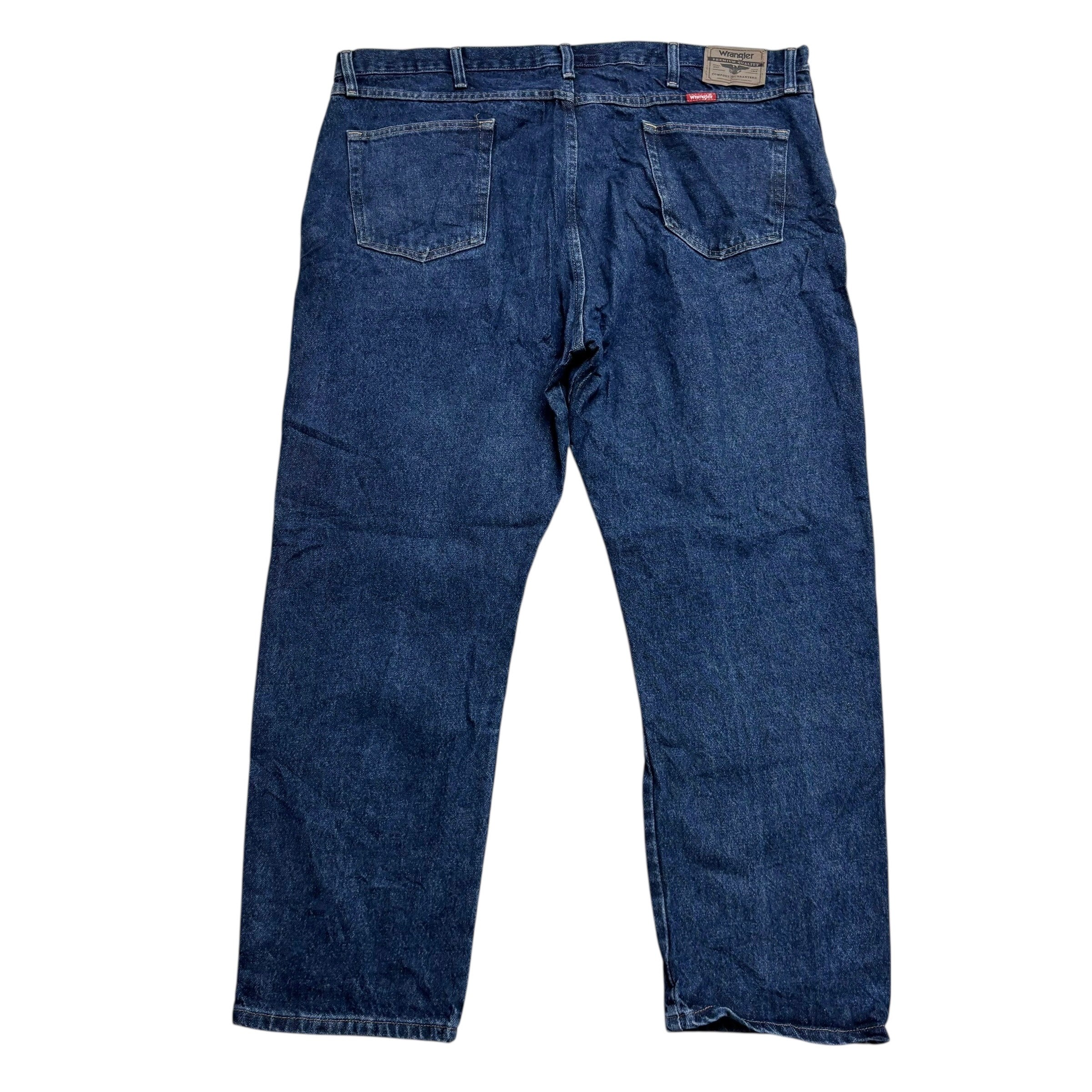 Wrangler Jeans W44 L30 Mens Dark Blue Regular Straight Fit Denim (E)