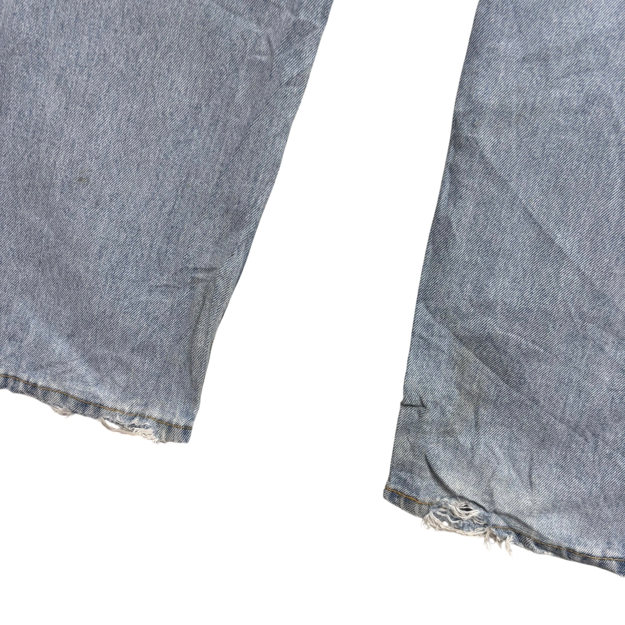 Levis 505 Jeans W34 L30 Mens Light Blue Regular Straight Fit Denim (F)