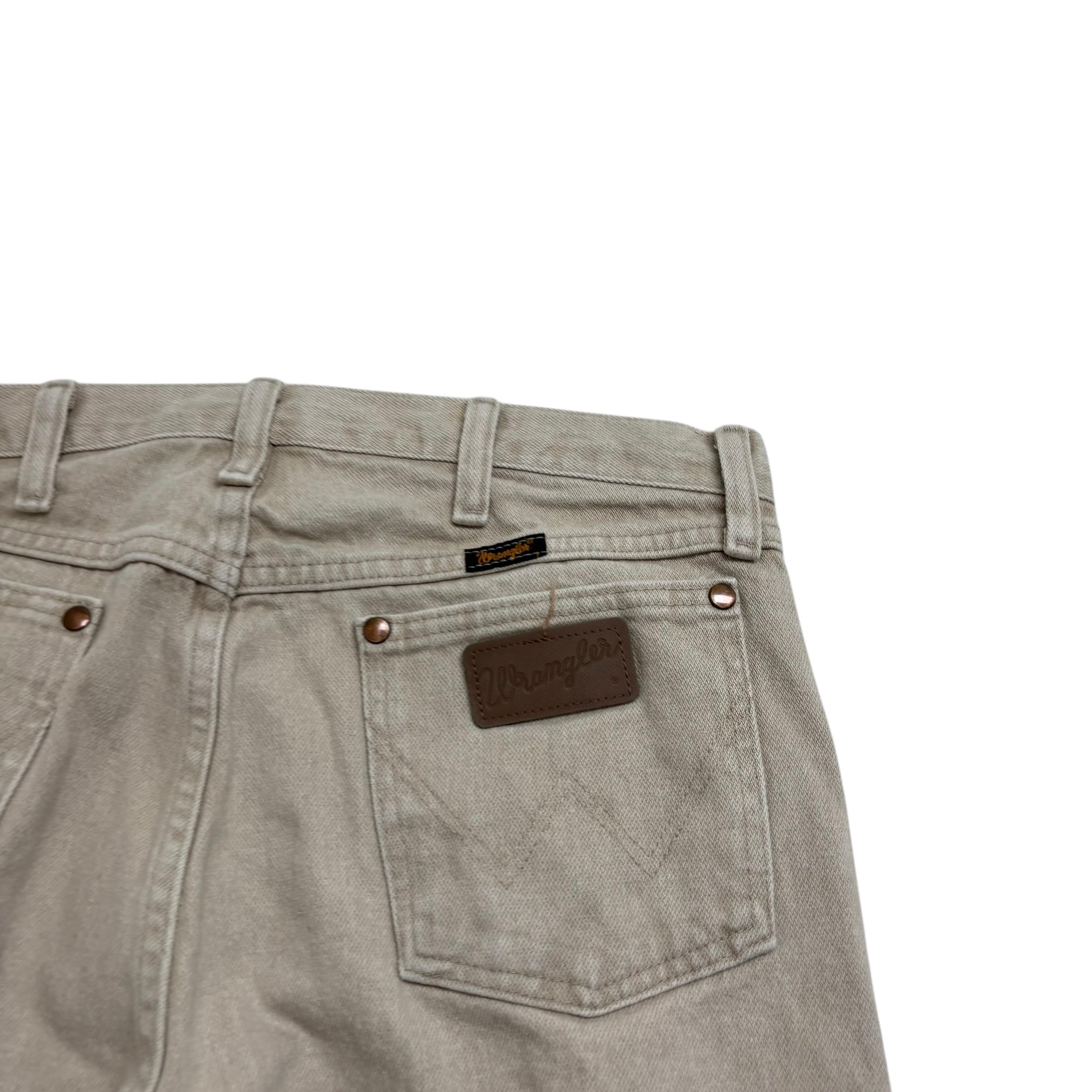 Wrangler Jeans Cowboy Cut W32 L32 Mens Cream 13MWZ Original Fit Denim