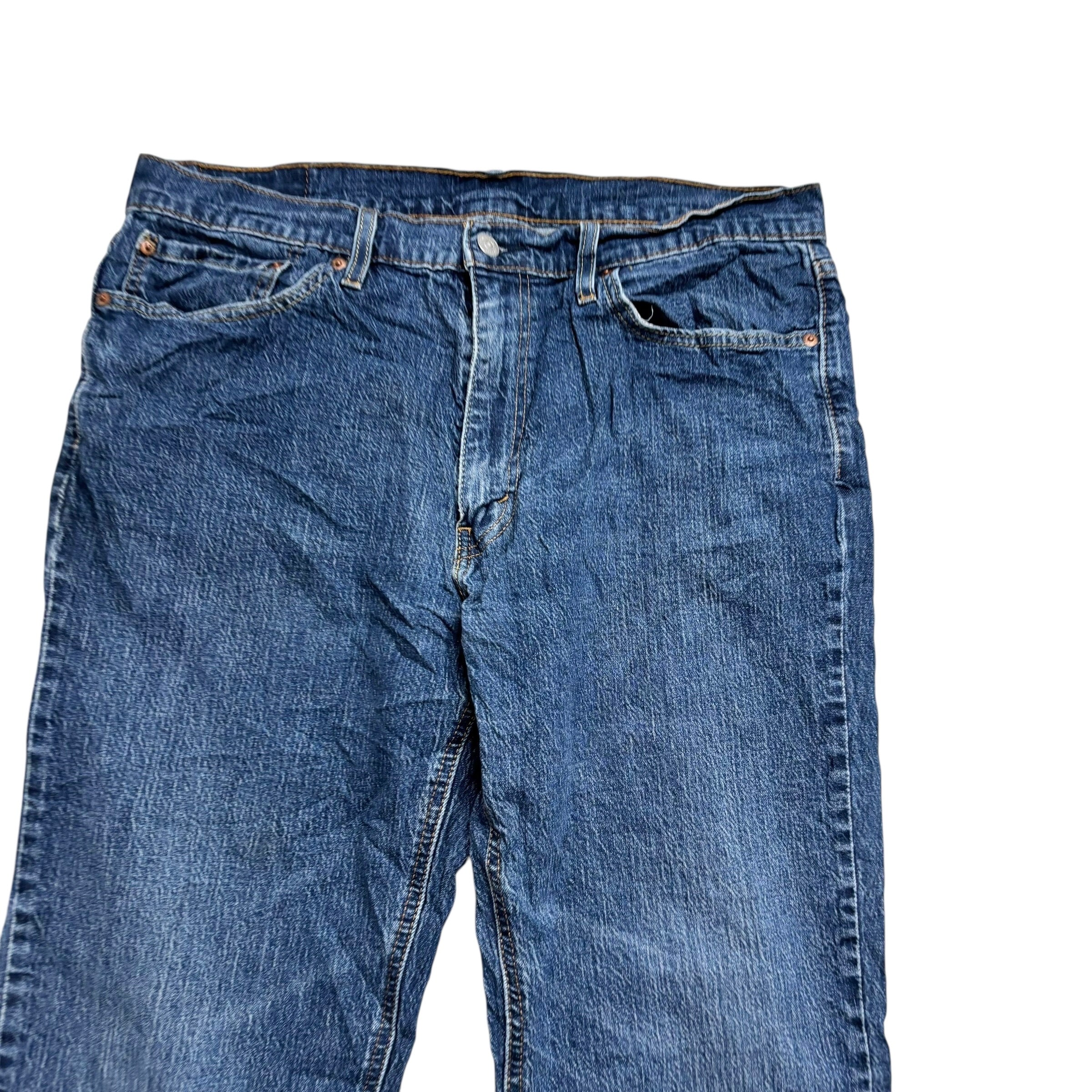 Levis 541 Jeans W36 L34 Mens Mid Blue Athletic Tapered Fit Stretch Denim