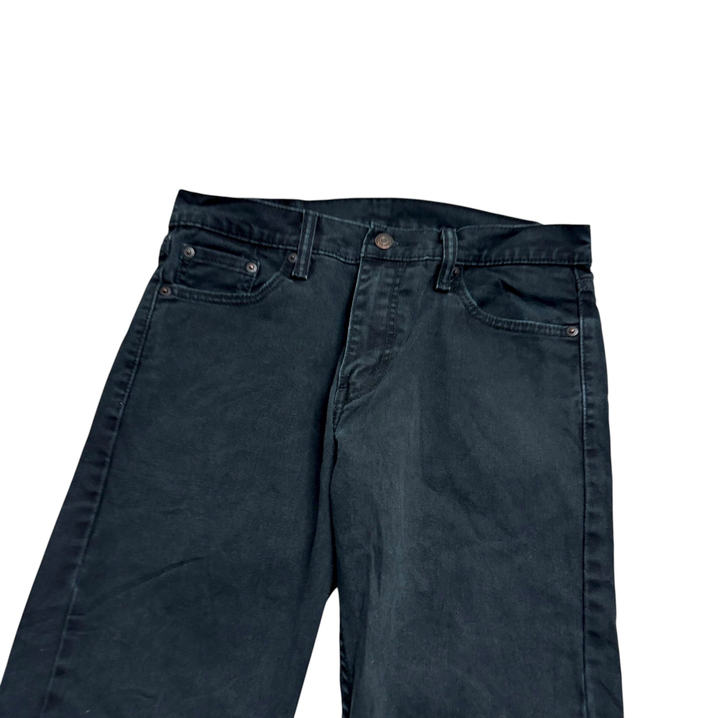 Levis 513 Jeans W30 L32 Mens Black Slim Straight Fit Stretch Denim (F)