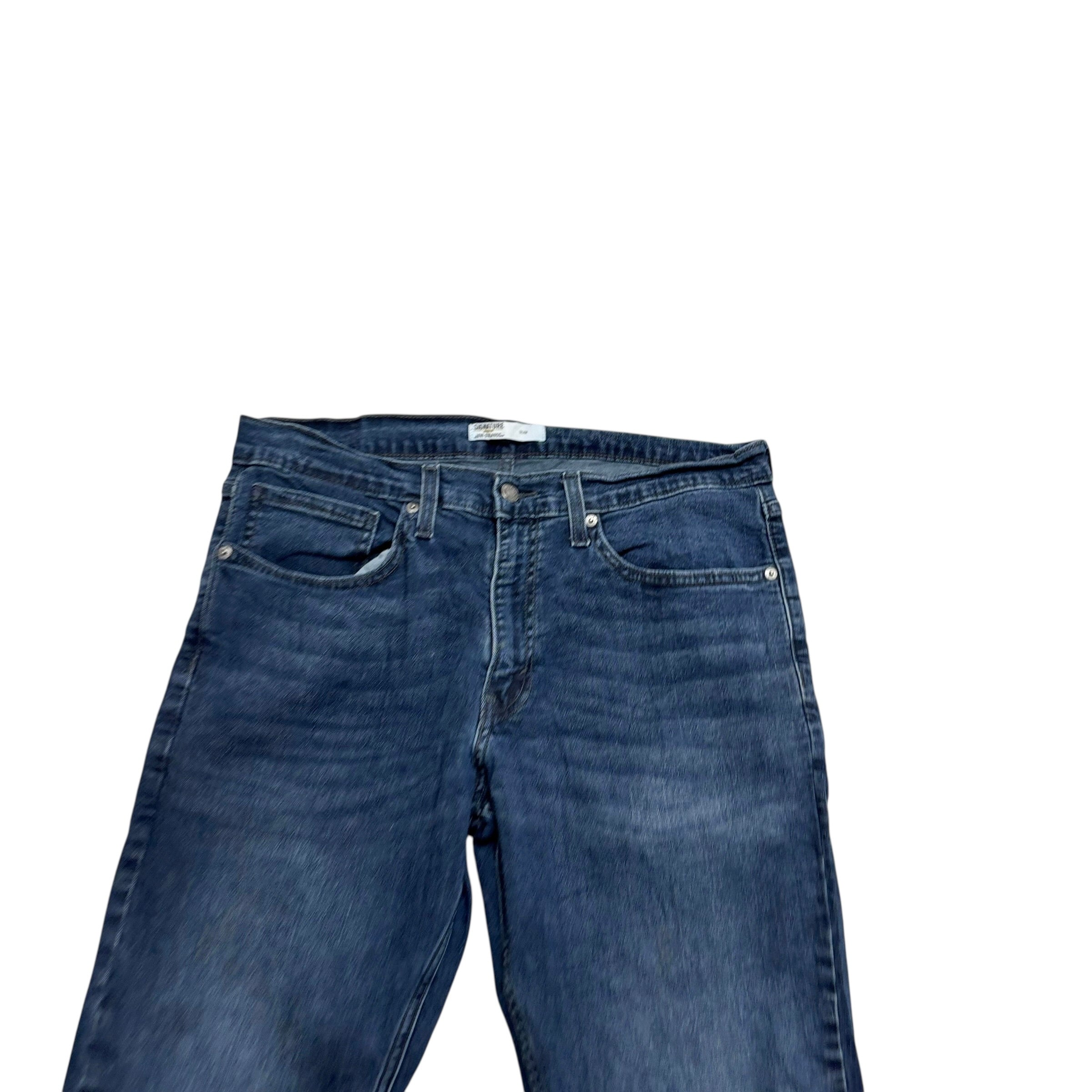 Levis Signature Jeans W34 L30 Mens Dark Blue Slim Fit Stretch Denim (E)