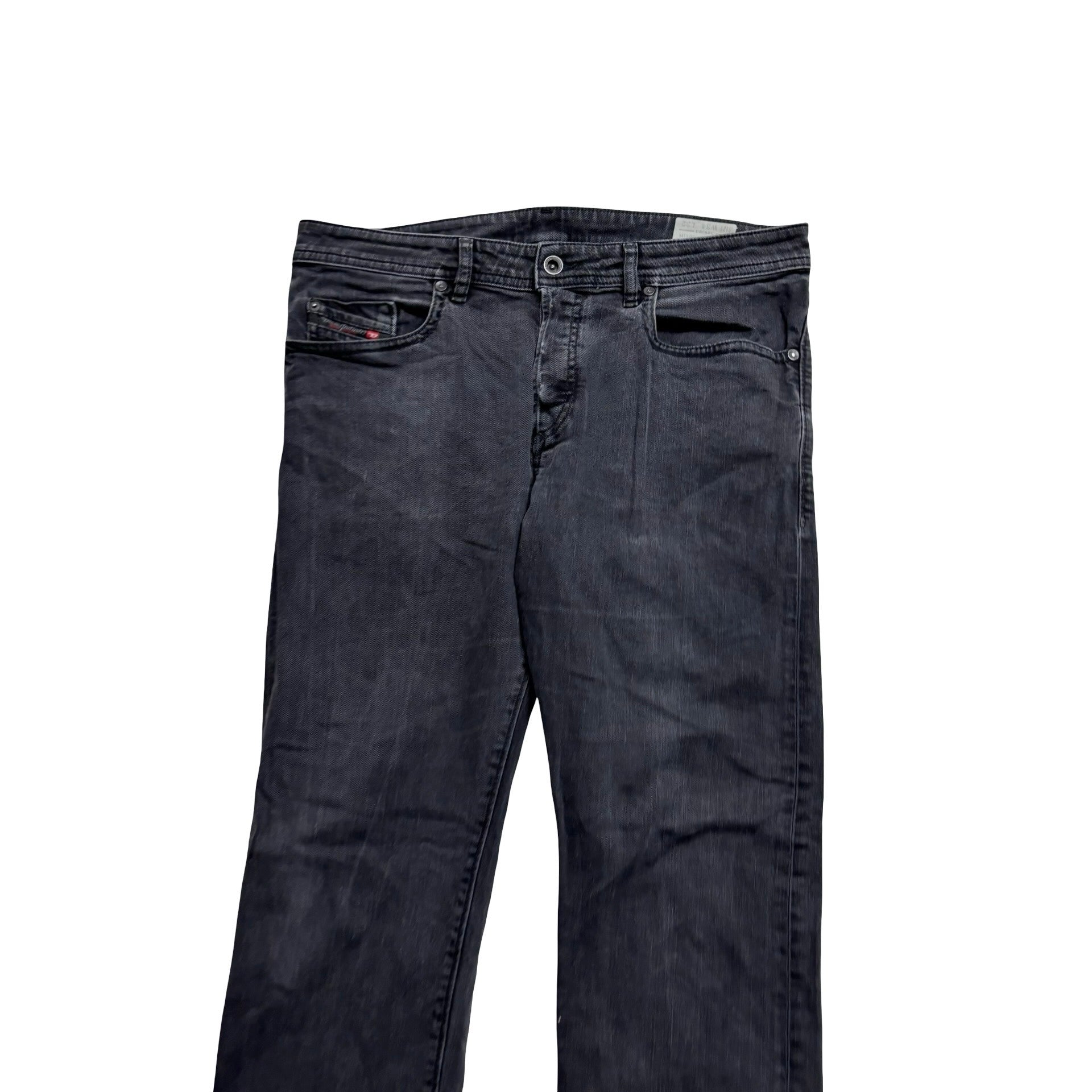 Diesel Buster Jeans W34 L31 Mens Black Slim Tapered Fit Stretch Denim