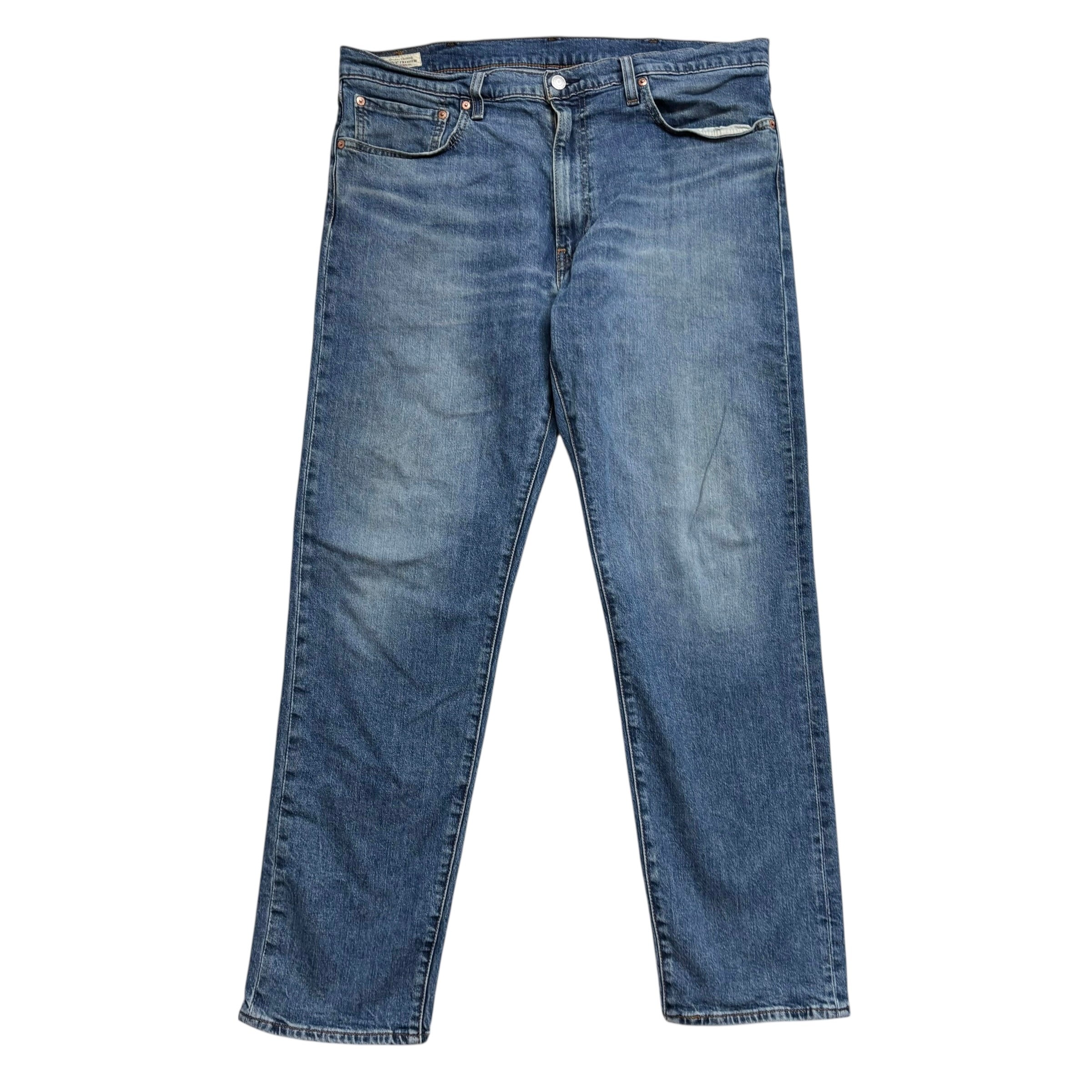 Levis 502 Jeans W38 L32 Mens Mid Blue Regular Tapered Fit Stretch Denim