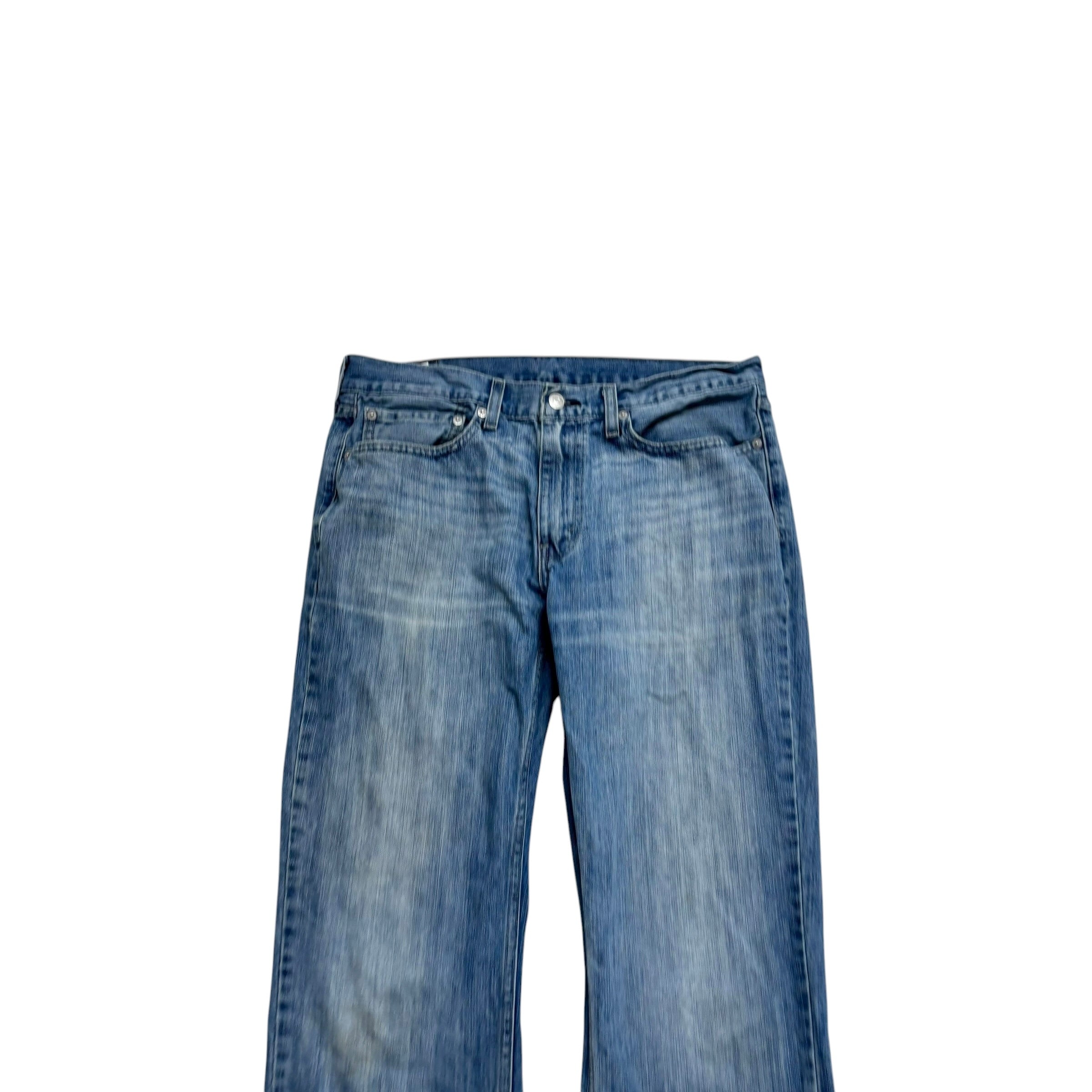 Levis 514 Jeans W34 L29 Mens Mid Blue Regular Straight Fit Denim (F)