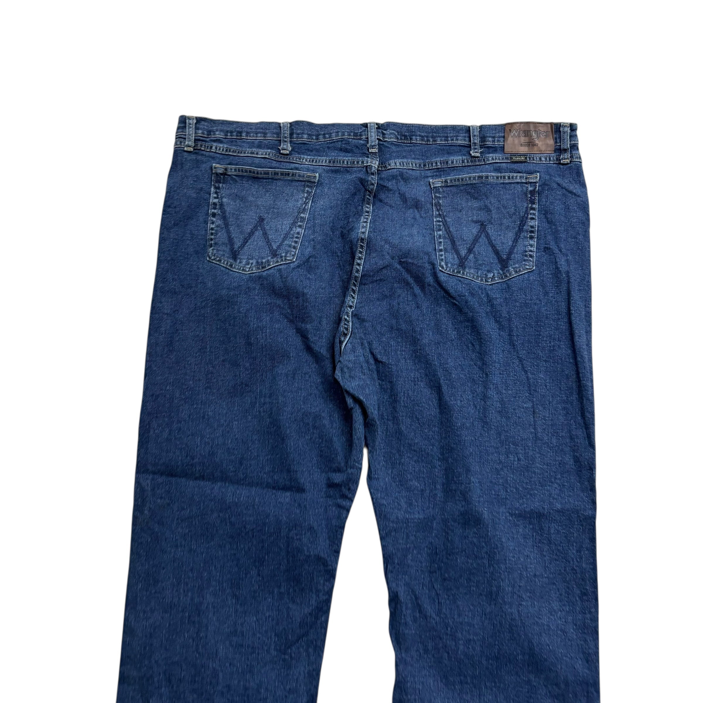 Wrangler Jeans W50 L30 Mens Dark Blue Relaxed Straight Fit Stretch Denim (E)