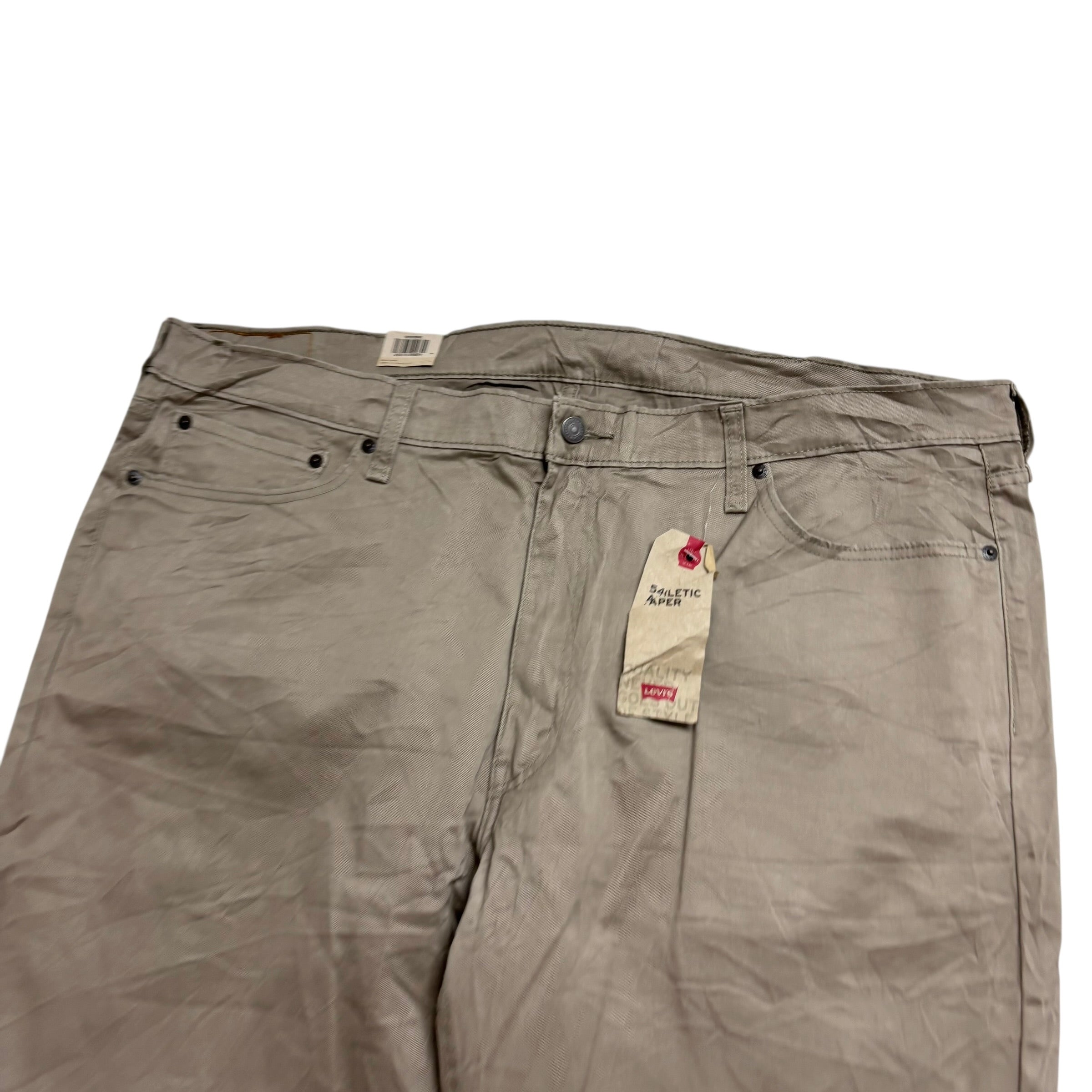 Levis 541 Trousers W42 L32 Mens Beige Athletic Tapered Fit Stretch Pants (E)