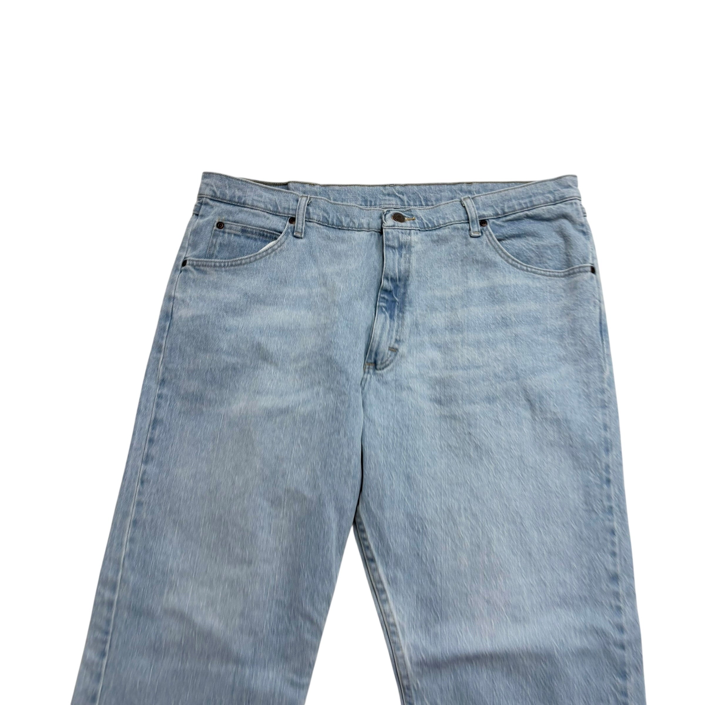 Wrangler Jeans W40 L30 Mens Light Blue Relaxed Straight Fit Stretch Denim (E)