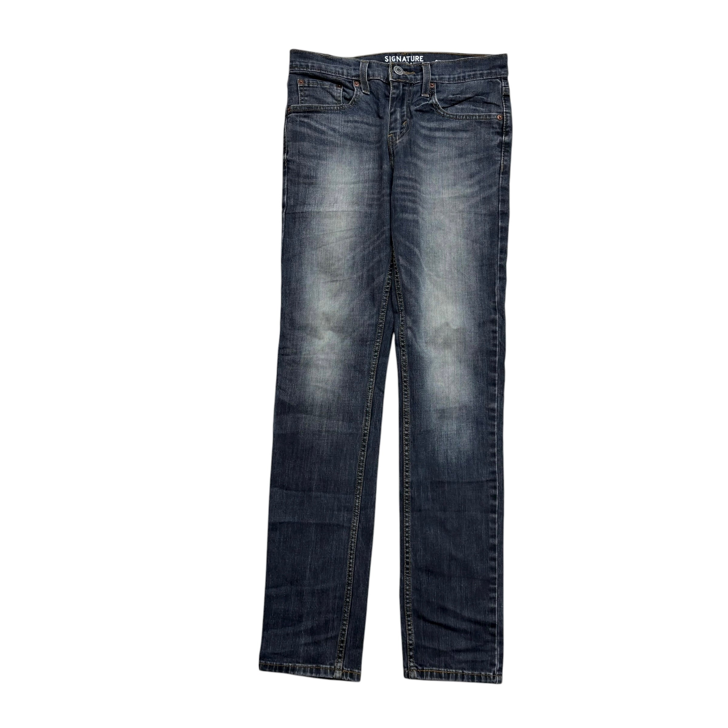 Levis Signature Jeans W29 L32 Mens Dark Blue Skinny Fit Stretch Denim (E)