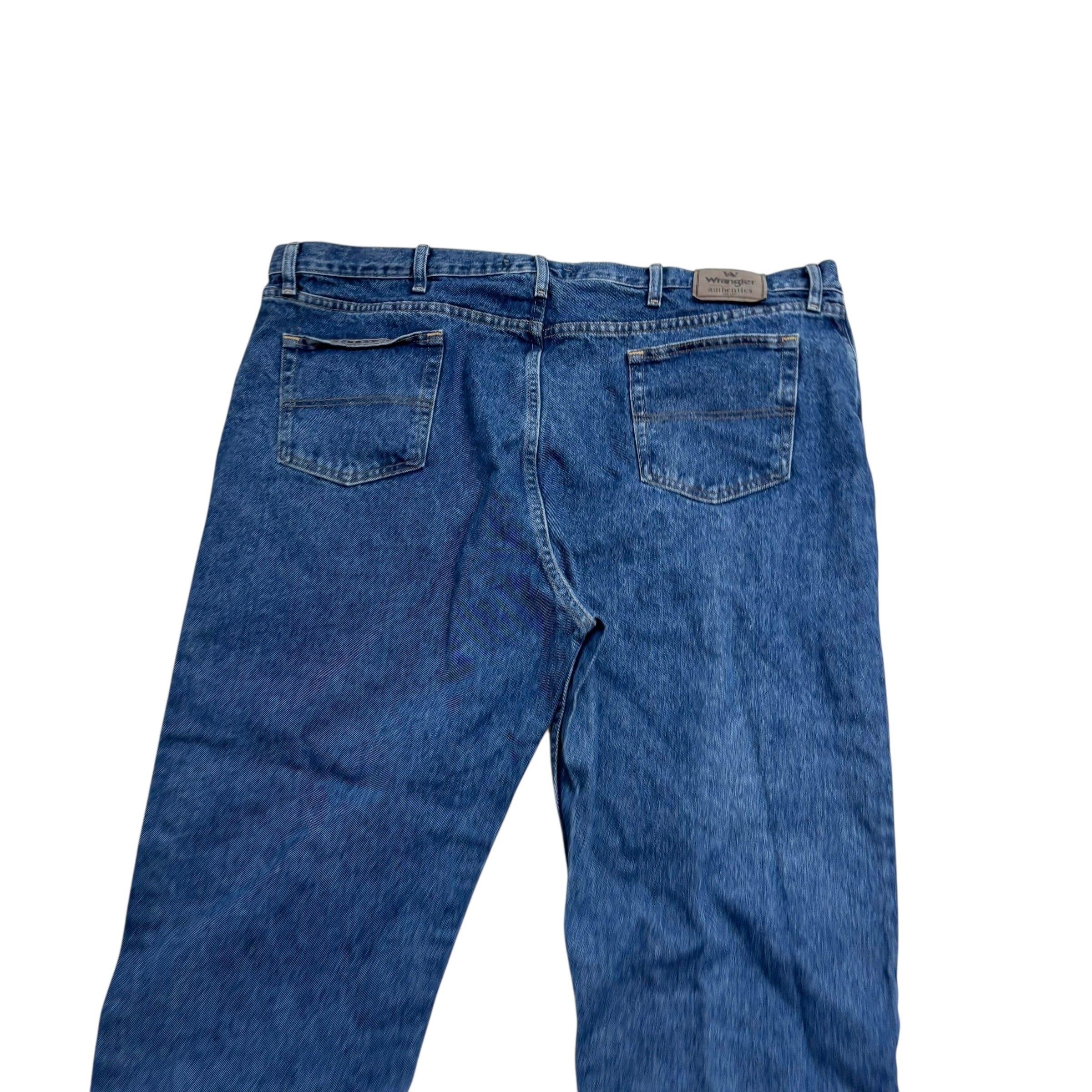 Wrangler Jeans W48 L30 Mens Mid Blue Regular Straight Fit Denim (E)