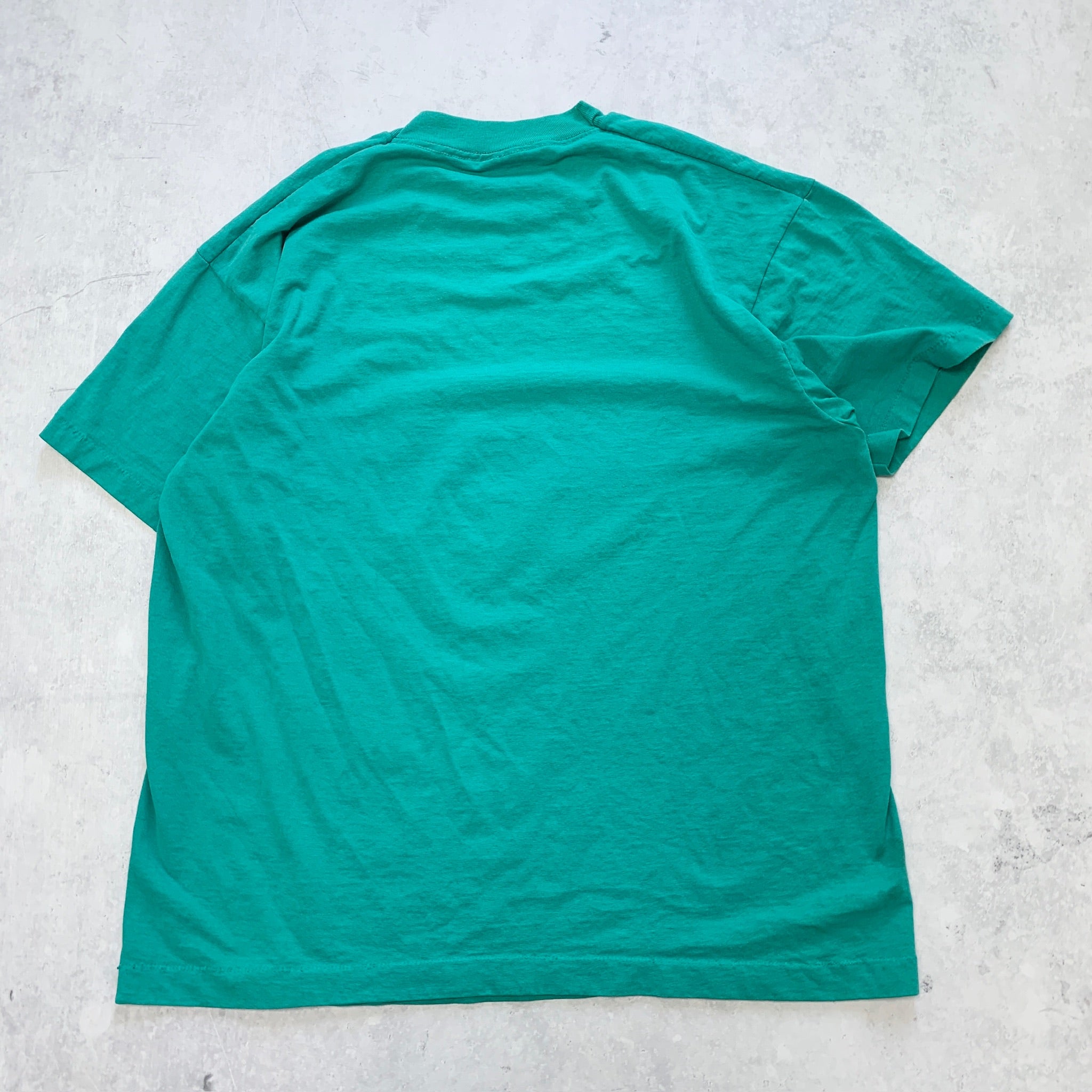 Vintage T Shirt Mens XL Teal Green Single Stitch Graphic Print 90s USA Arts