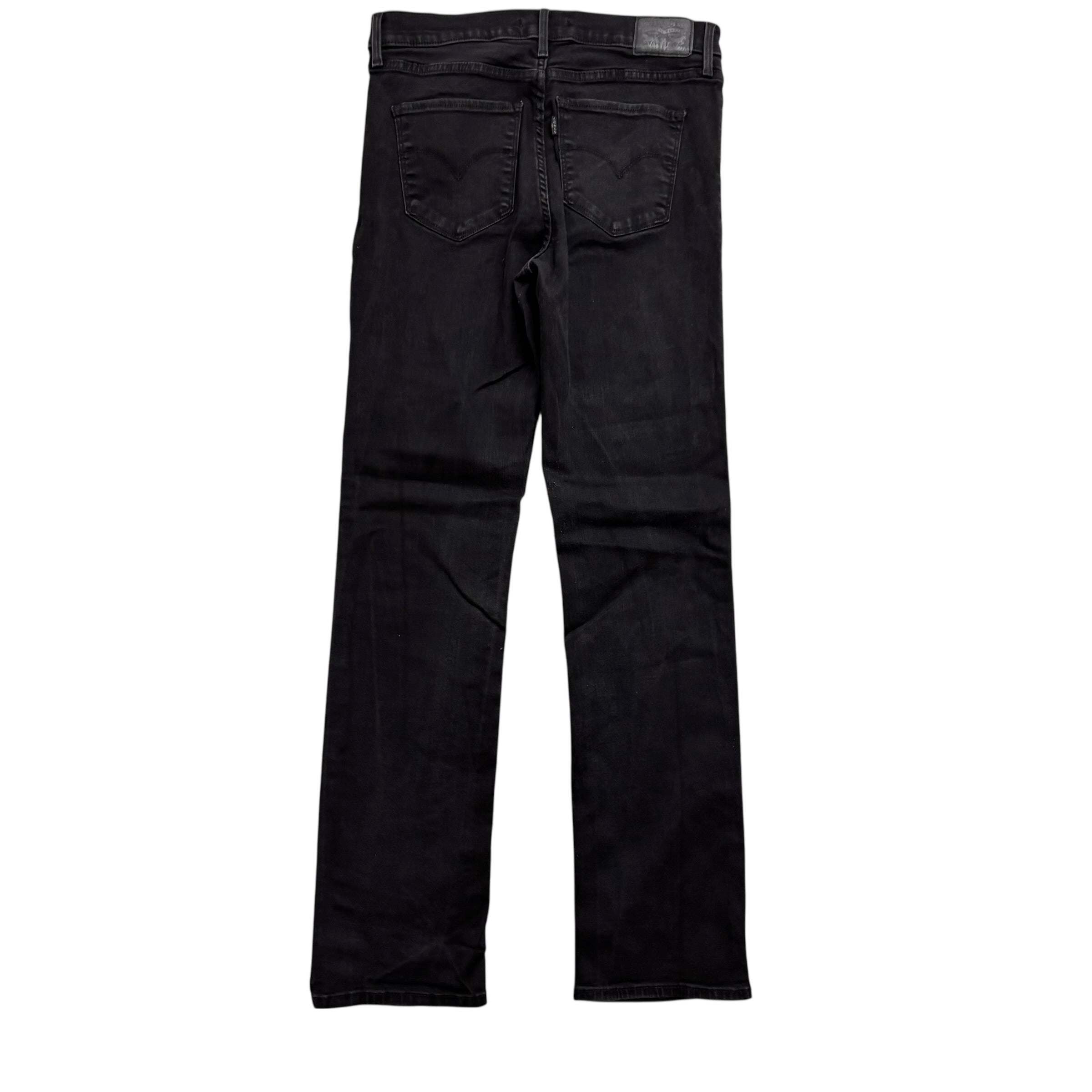 Levis 314 Jeans W30 L32 Womens Shaping Straight Fit Black Stretch Denim (E)