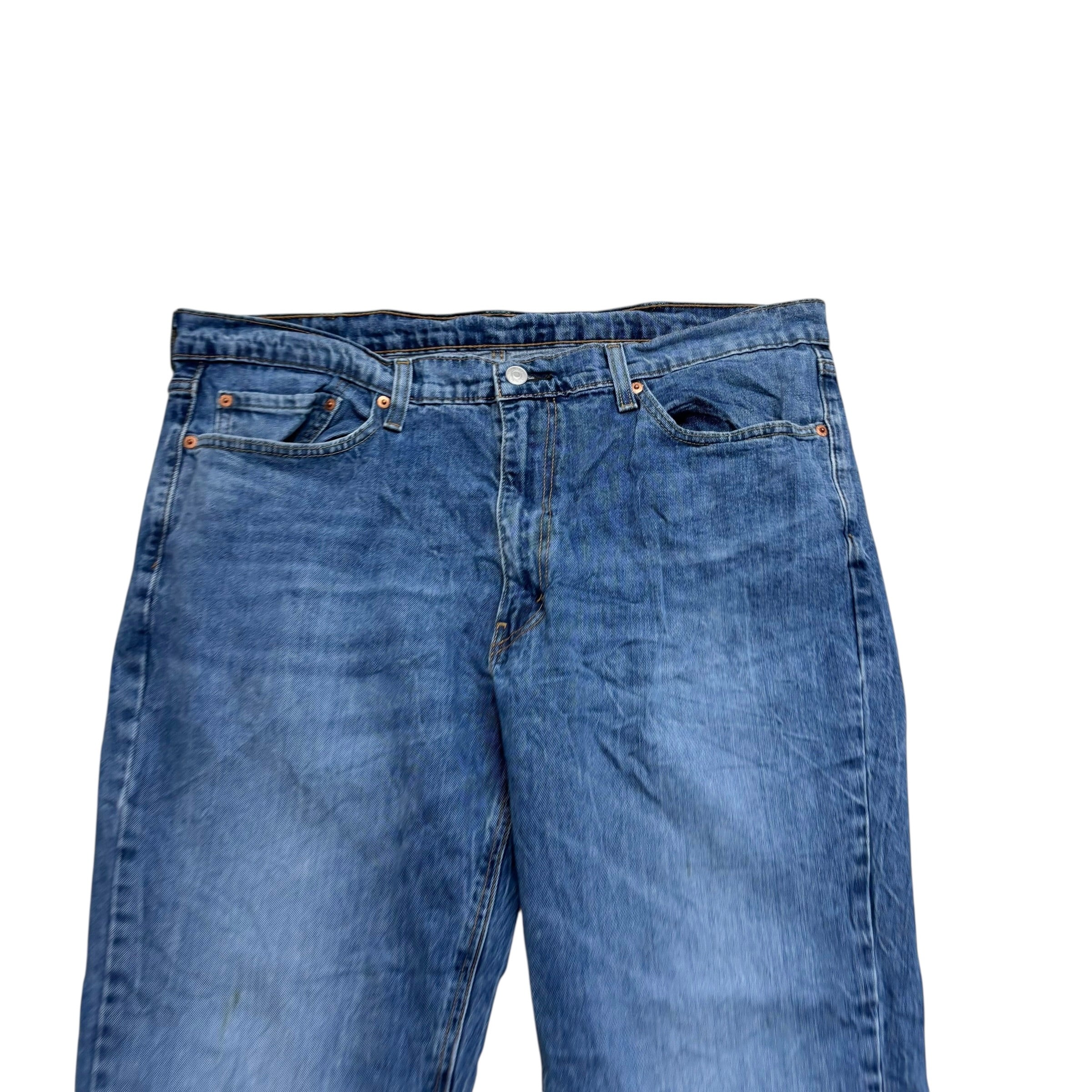 Levis 541 Jeans W38 L29 Mens Mid Blue Athletic Tapered Fit Stretch Denim