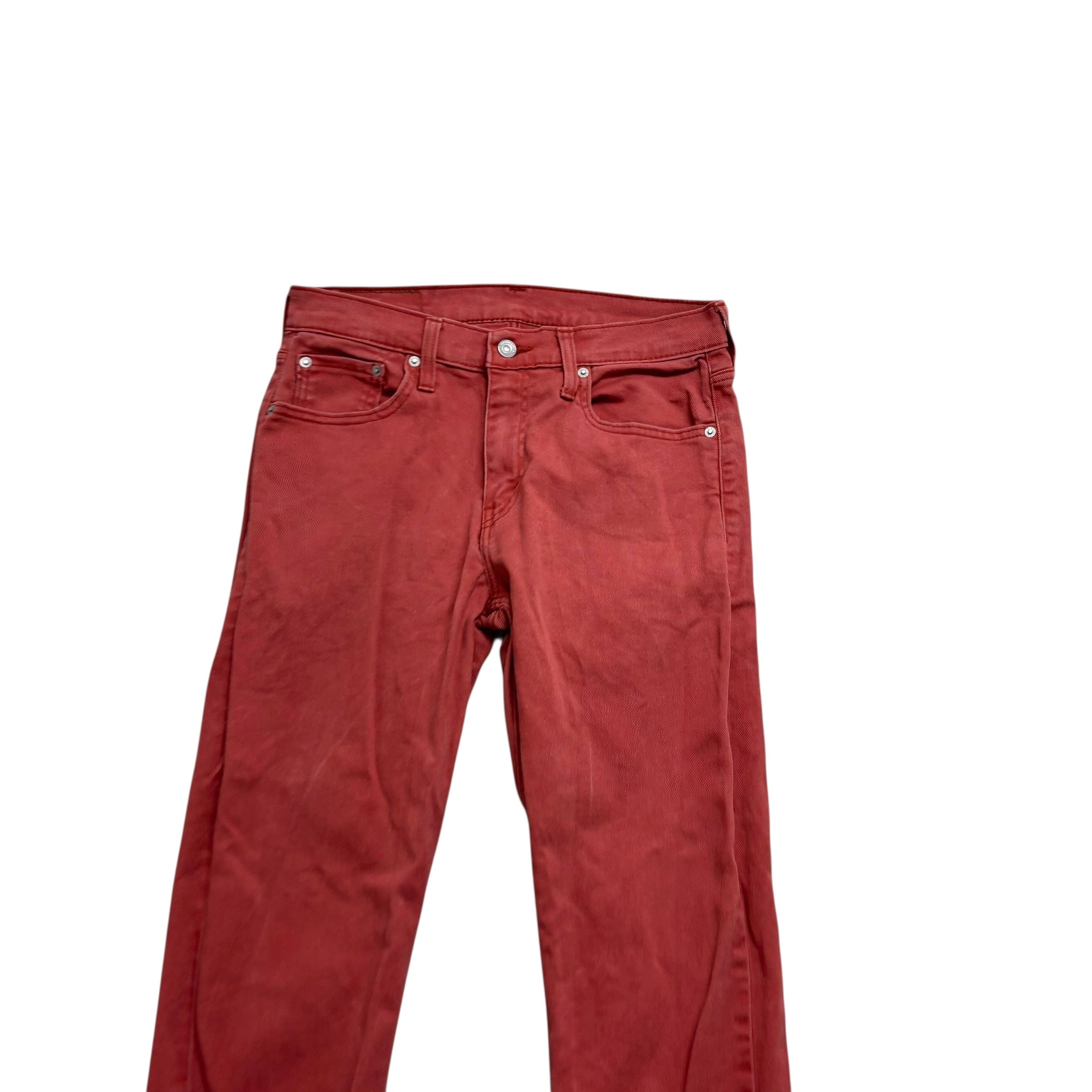 Levis 502 Trousers W30 L30 Mens Pink Regular Tapered Fit Stretch Pants