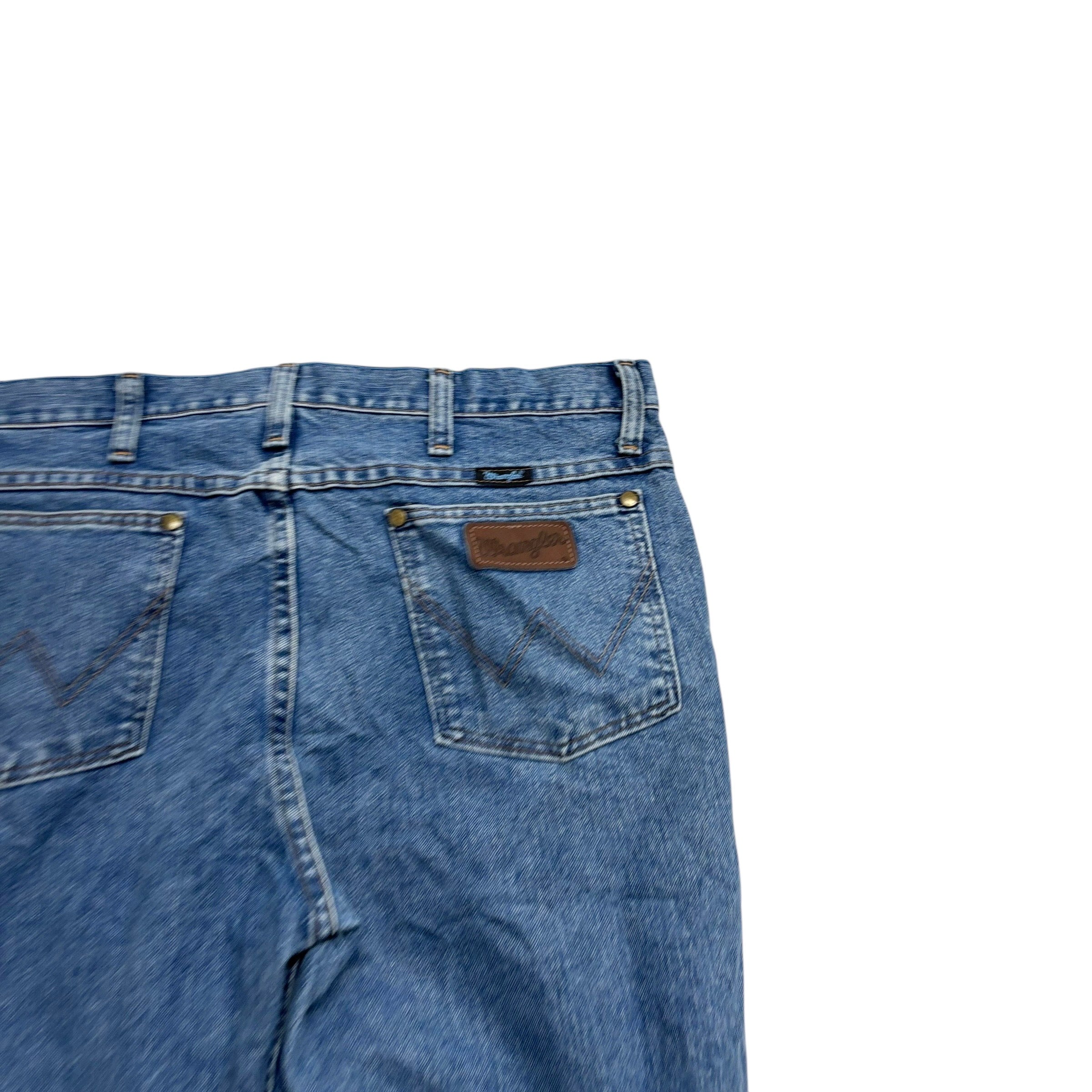 Wrangler Jeans Cowboy Cut W34 L32 Mens Mid Blue Cool Vantage Slim Fit Denim (E)