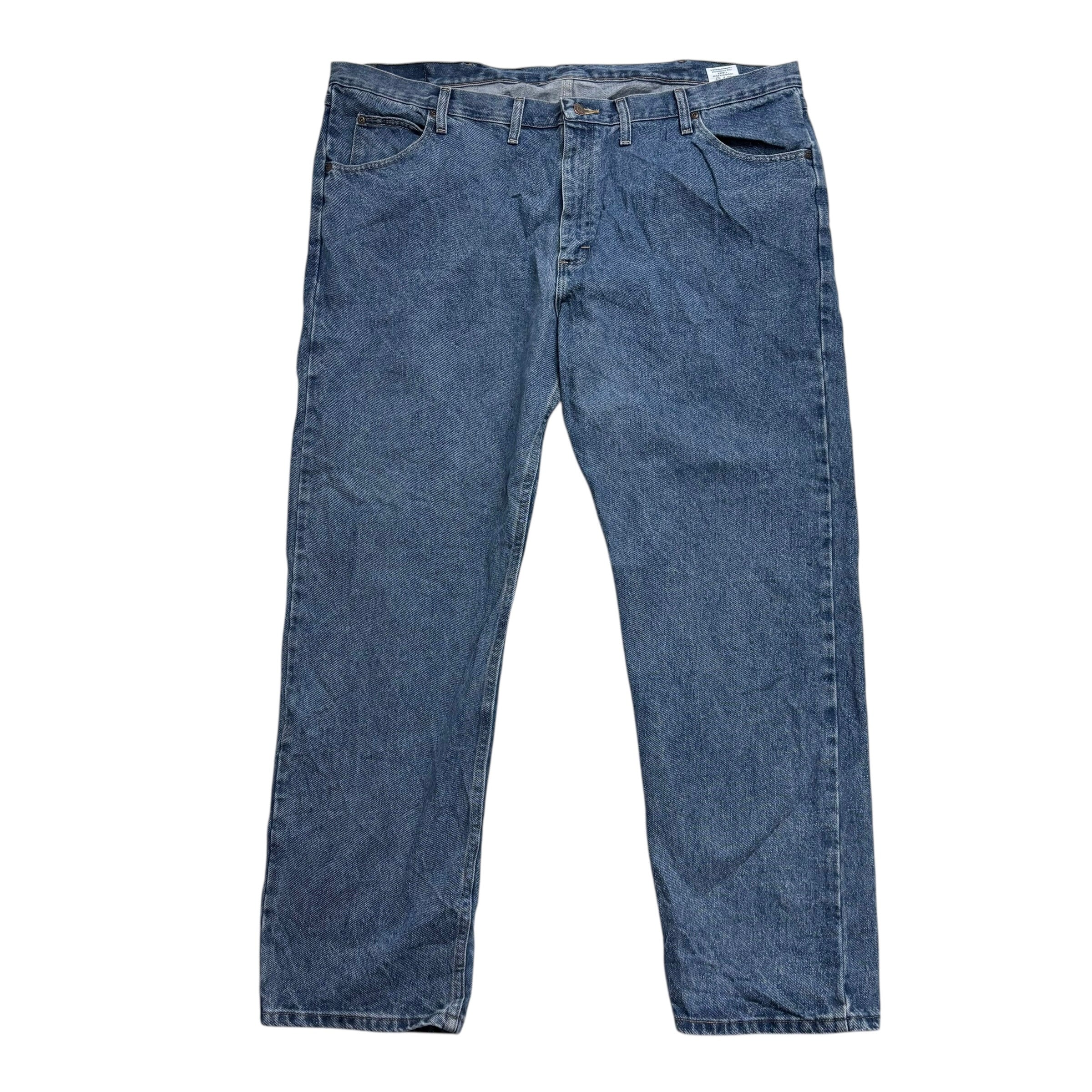 Wrangler Jeans W48 L32 Mens Mid Blue Regular Straight Fit Denim (E)